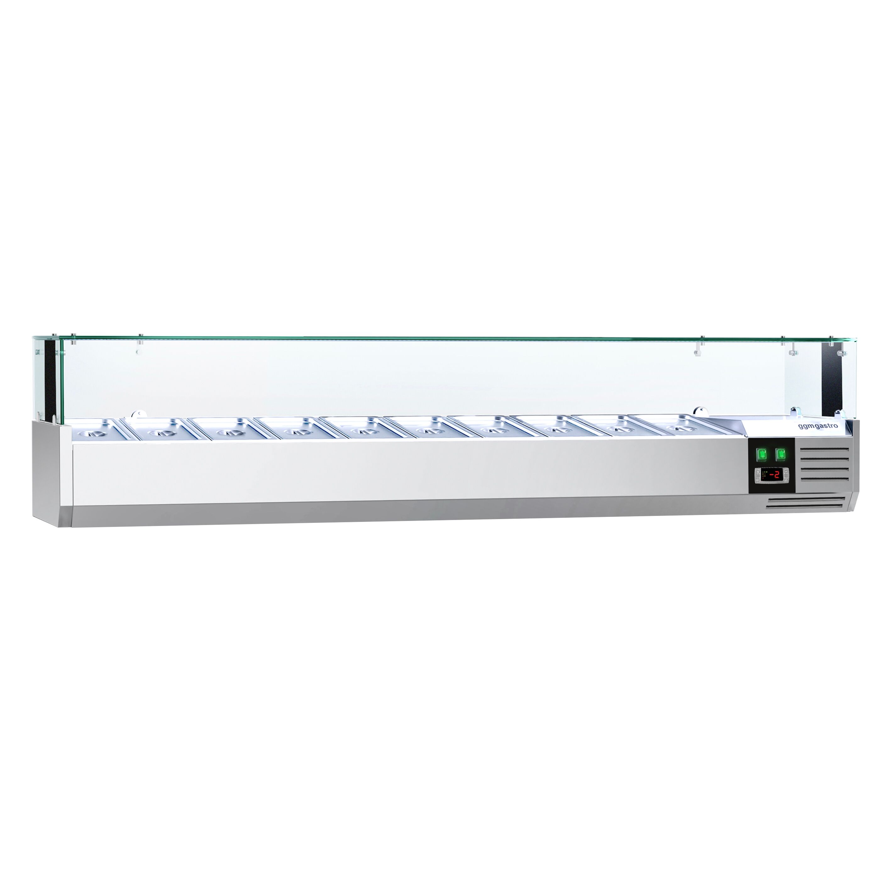 Vitrine Réfrigérée à Ingrédients PREMIUM avec éclairage LED - 2000x335mm - 10x GN 1/4