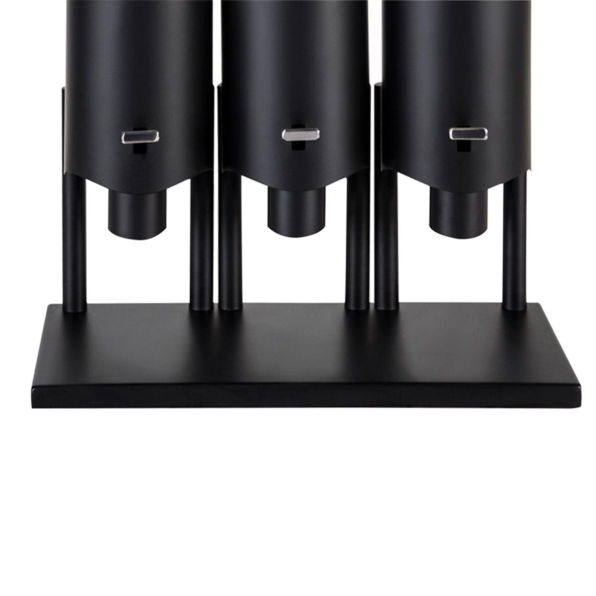 Distributeur de céréales - triple - Ø 120 mm - Noir - distribution à levier