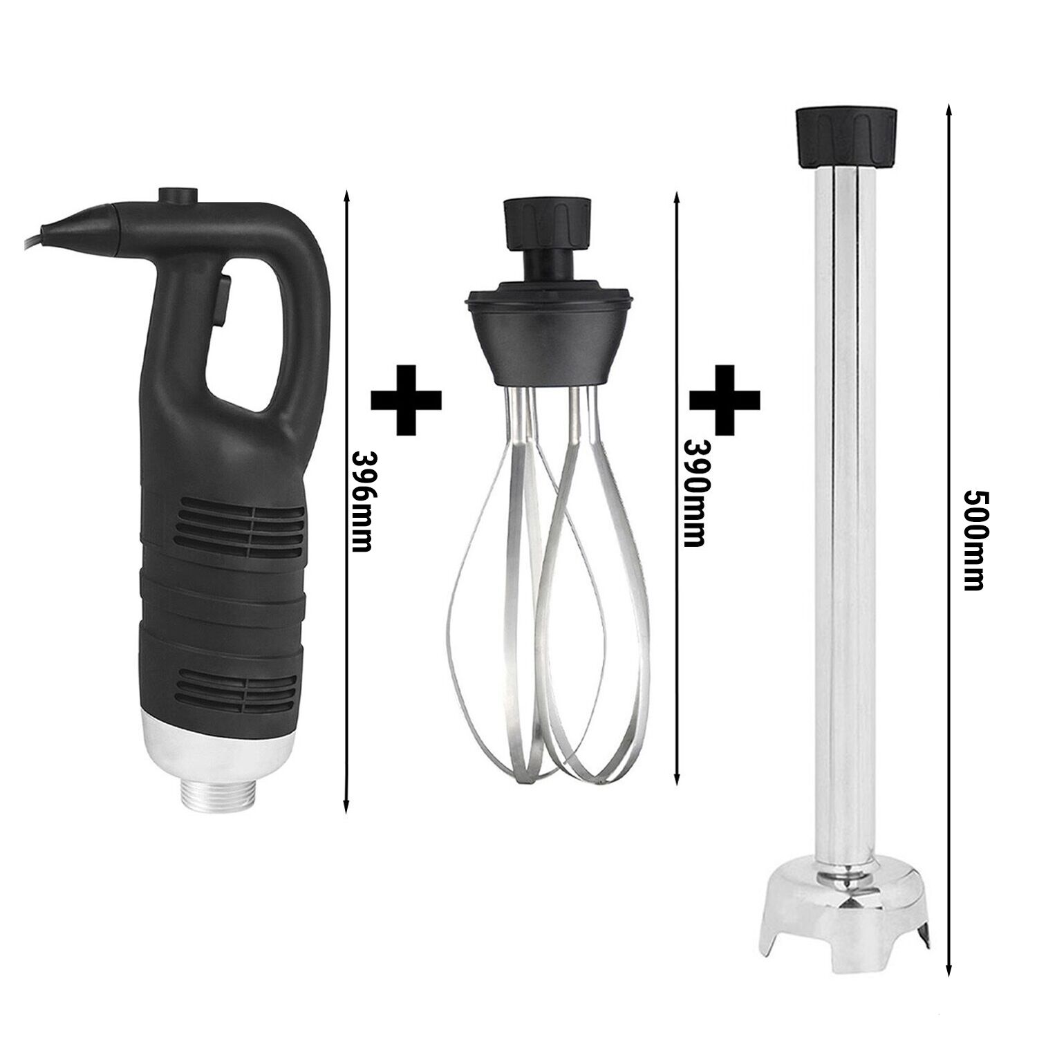 Mixeur plongeant professionnel Combi - pied démontable inclus - pied 500mm & Fouet - 650 W - 1 vitesse