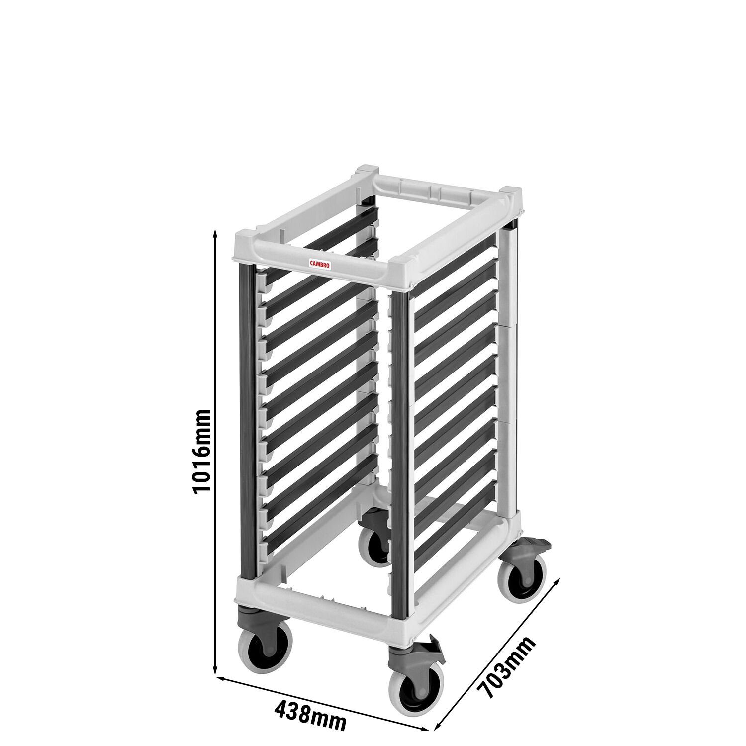CAMBRO | CAMSHELVING® – Chariot à plateaux pour 9 × bacs GN 1/1