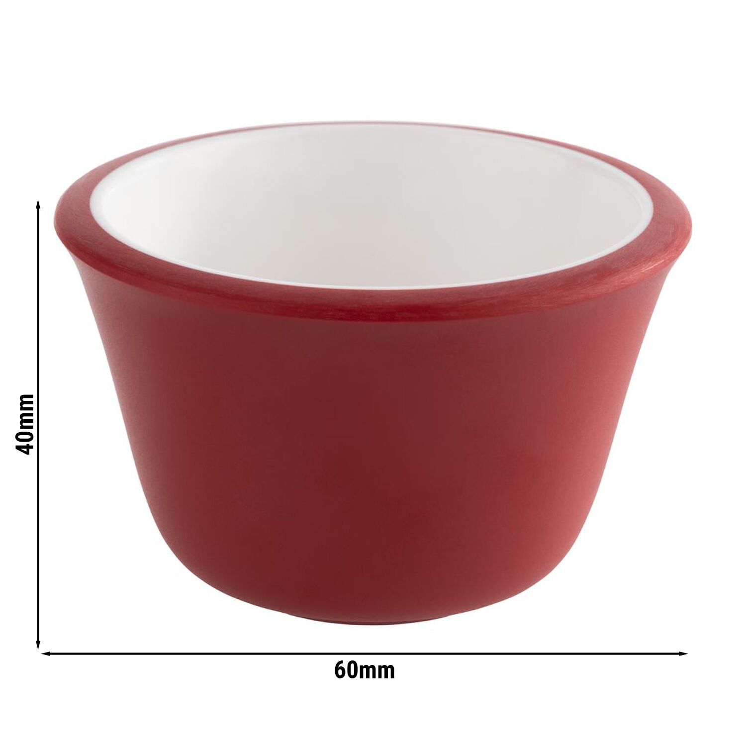 (6 pièces) Coupelles à sauce - lot de 6 - Melamine - 40 ml - Ø 60 mm - Rouge