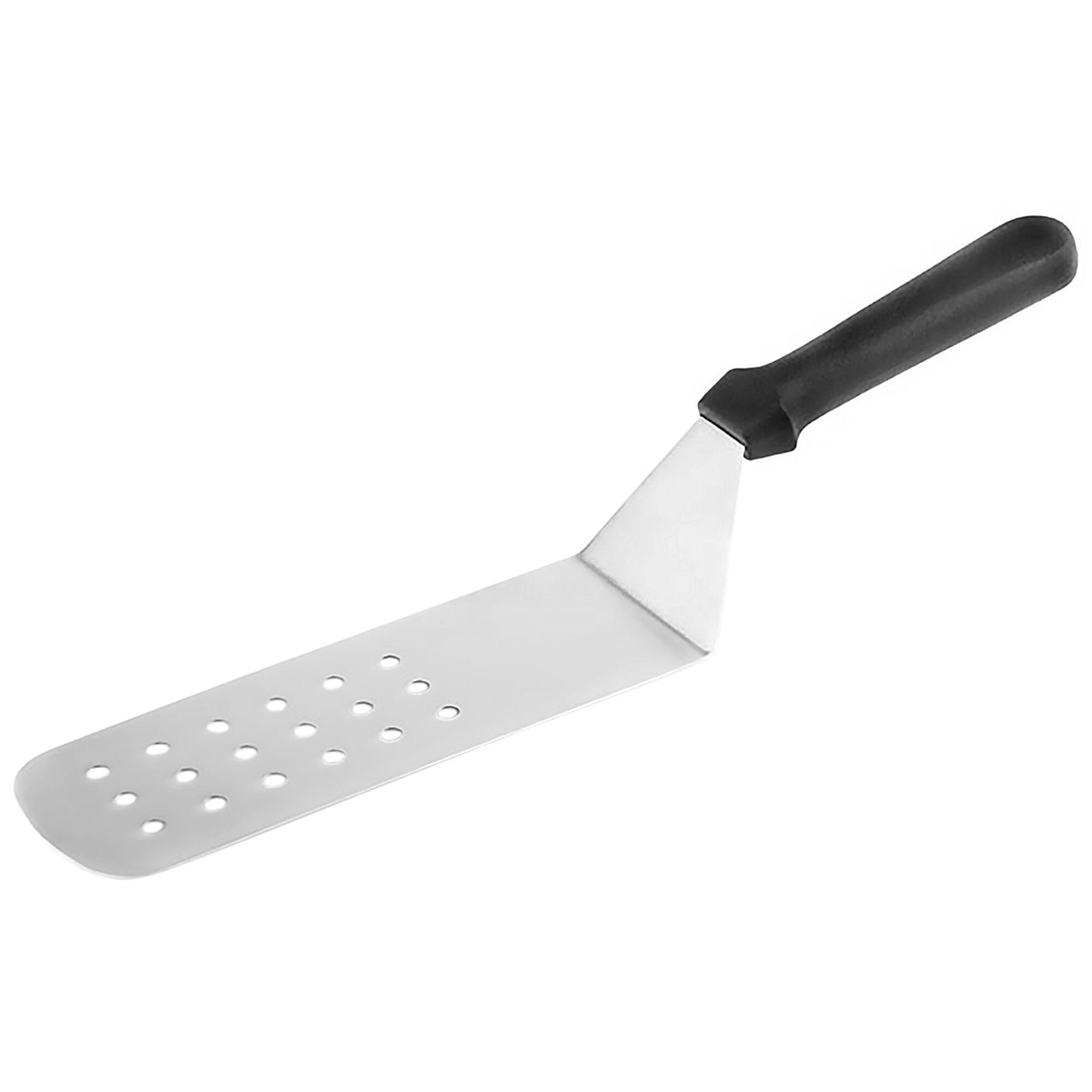 Spatule - Longueur: 370mm - 75x370mm - perforée - lame en acier inoxydable flexible - avec manche en polypropylène