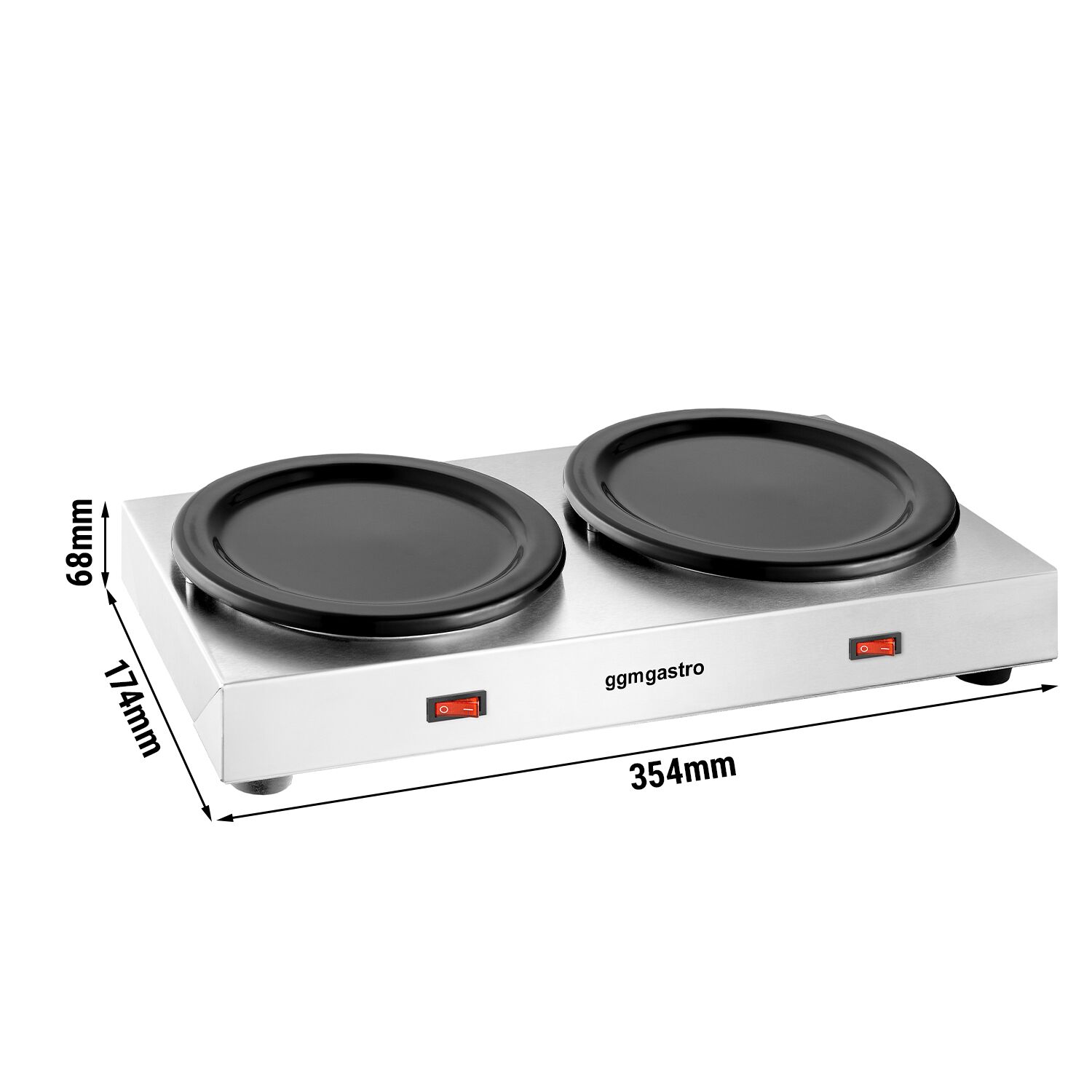 Grijana ploča od nehrđajućeg čelika - 120 W - za 2 termos vrča Ø 174 mm