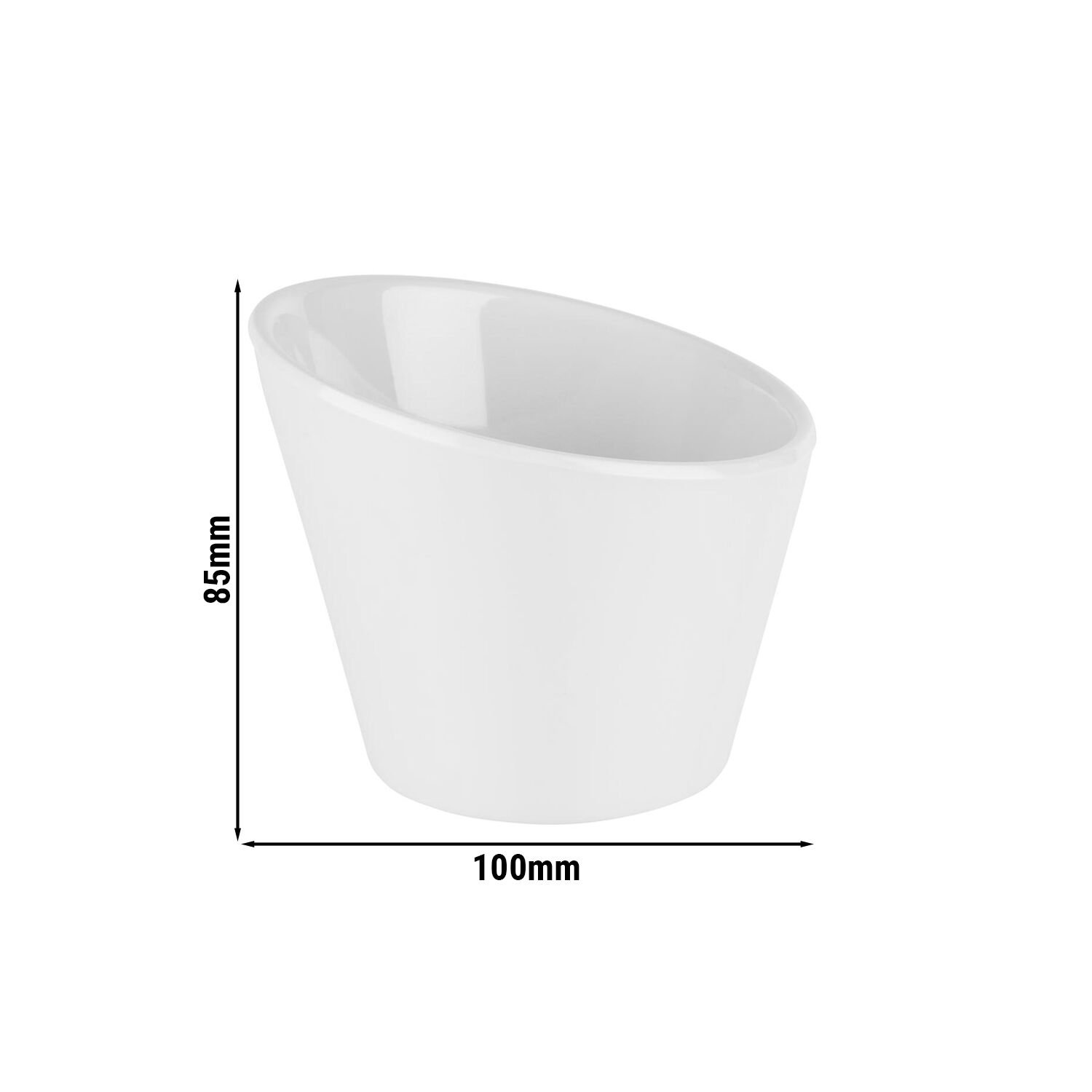 (6 pcs) Coupe - CASUAL - Mélamine - 200ml - Ø 100mm - Profondeur : 85mm - Blanc