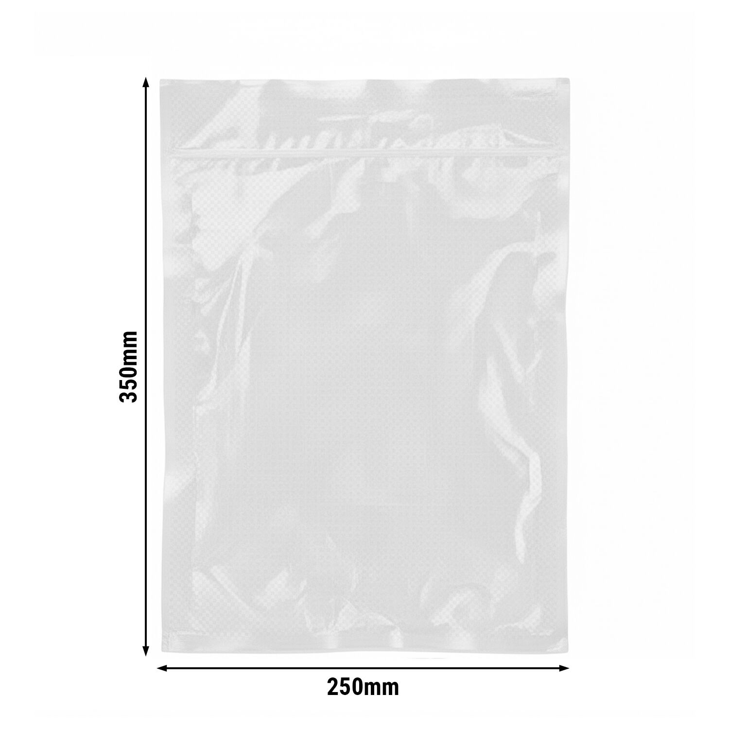 (800 pcs) Sacs sous vide - gaufrés - 250x350mm - Épaisseur : 75µm - Transparent (clair)