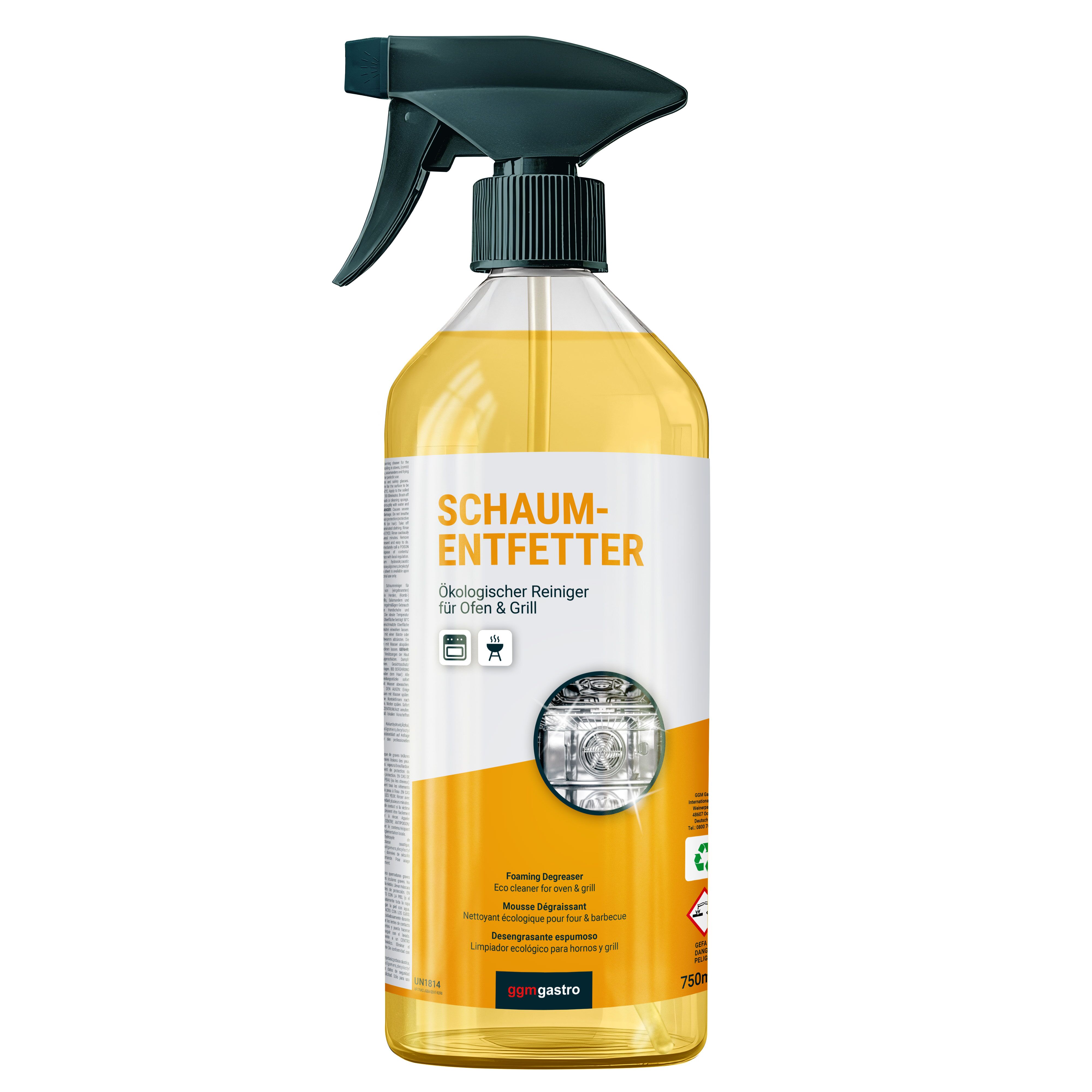 (6 pcs) Schaumentfetter - Nettoyant four & gril - 750ml - Écologique & mousse ferme & hautement concentré