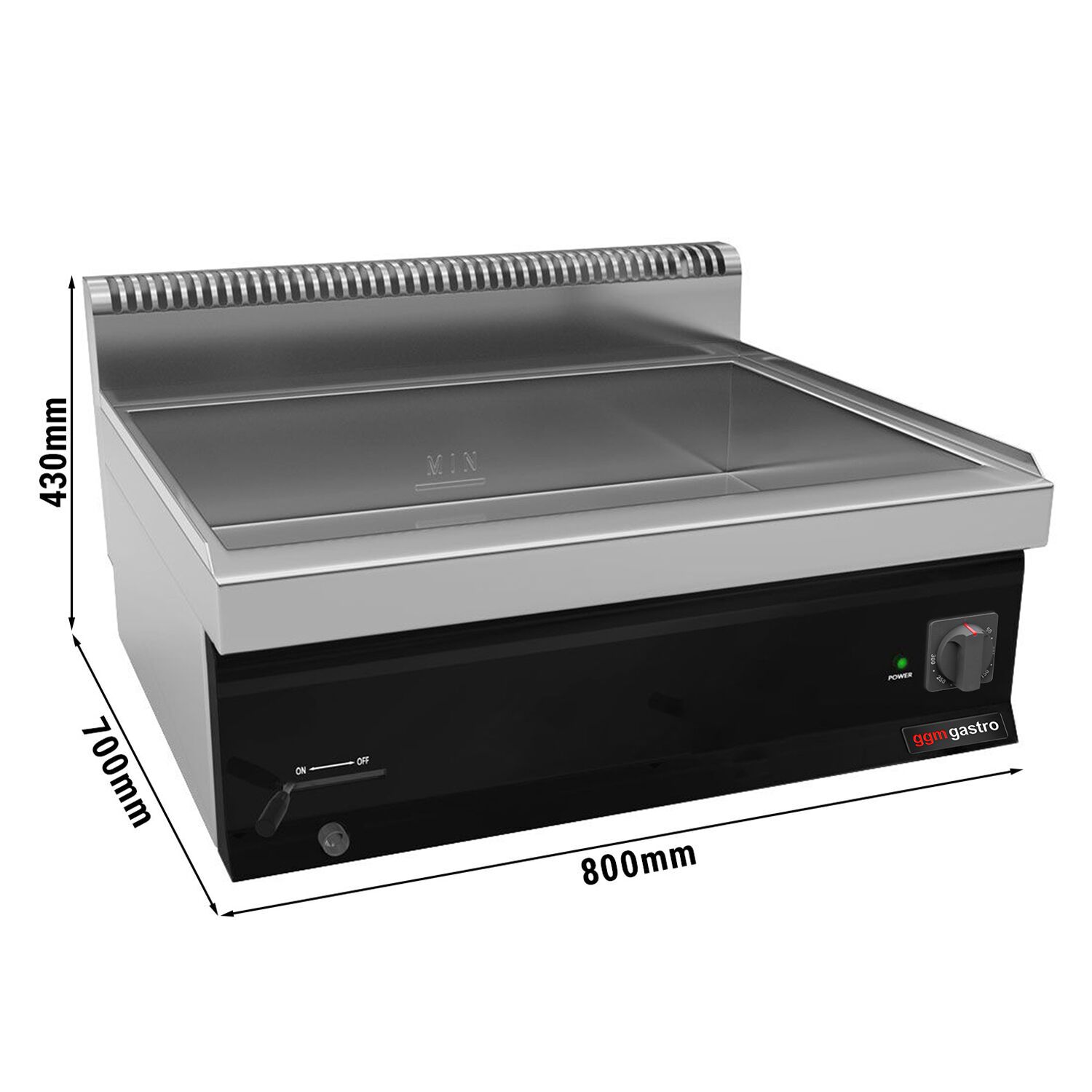 Bain-marie électrique – 2,4 kW – 2 × GN 1/1 ou 4 × GN 1/2