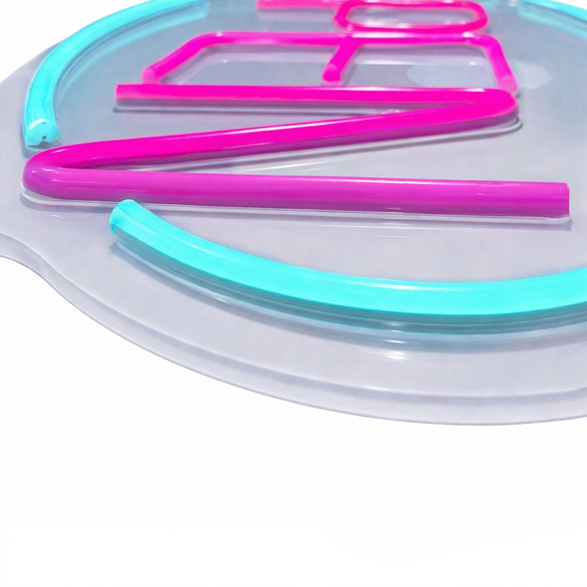 Enseigne lumineuse à LED - OPEN - luminosité réglable - Bleu/Rose - 420x250mm