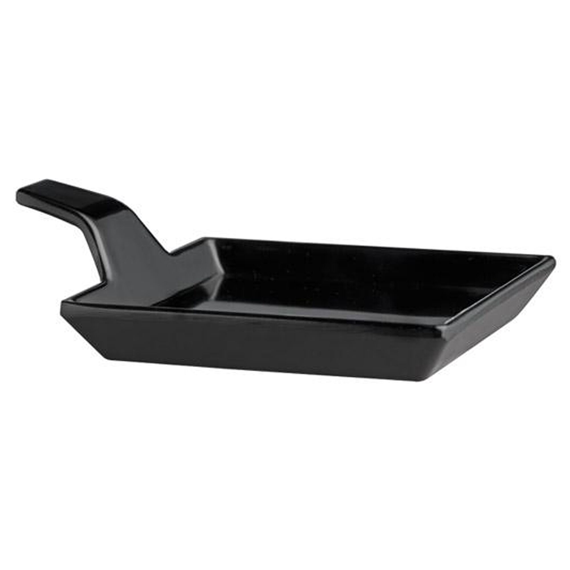 (24 Pièces) Assiette Fingerfood - FLYING BUFFET - Mélamine - 120 x 95 mm - Avec Poignée