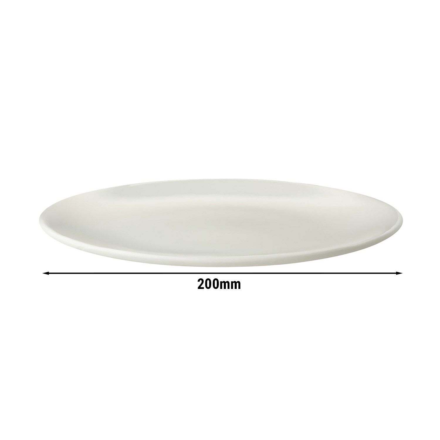 (6 pièces) LUX - Assiette Coupe Maastricht - Plate - Ø 200 mm - Ivoire