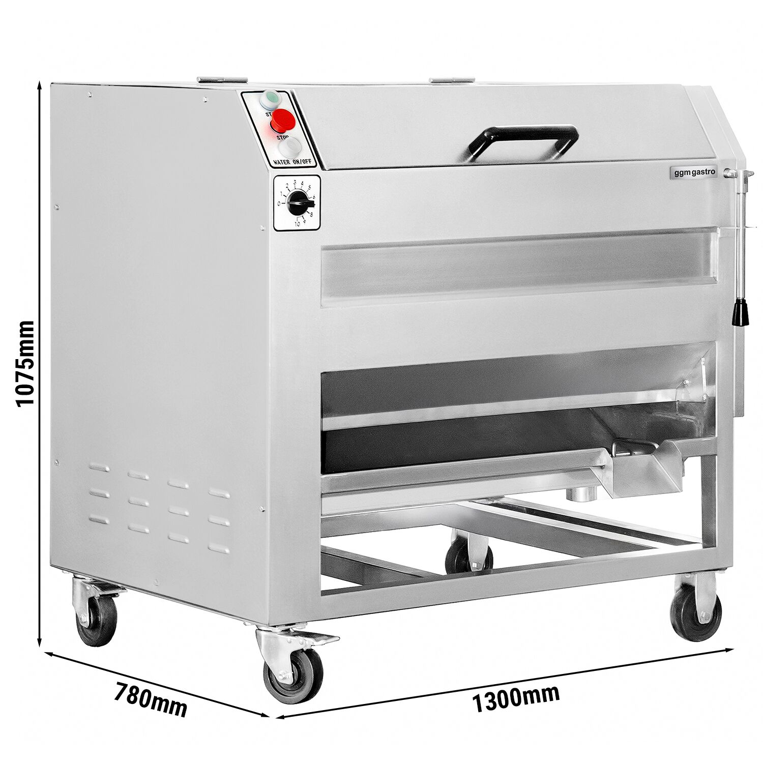 Éplucheuse à légumes professionnelle - 600kg/h - 750W - 230V - 1400rpm