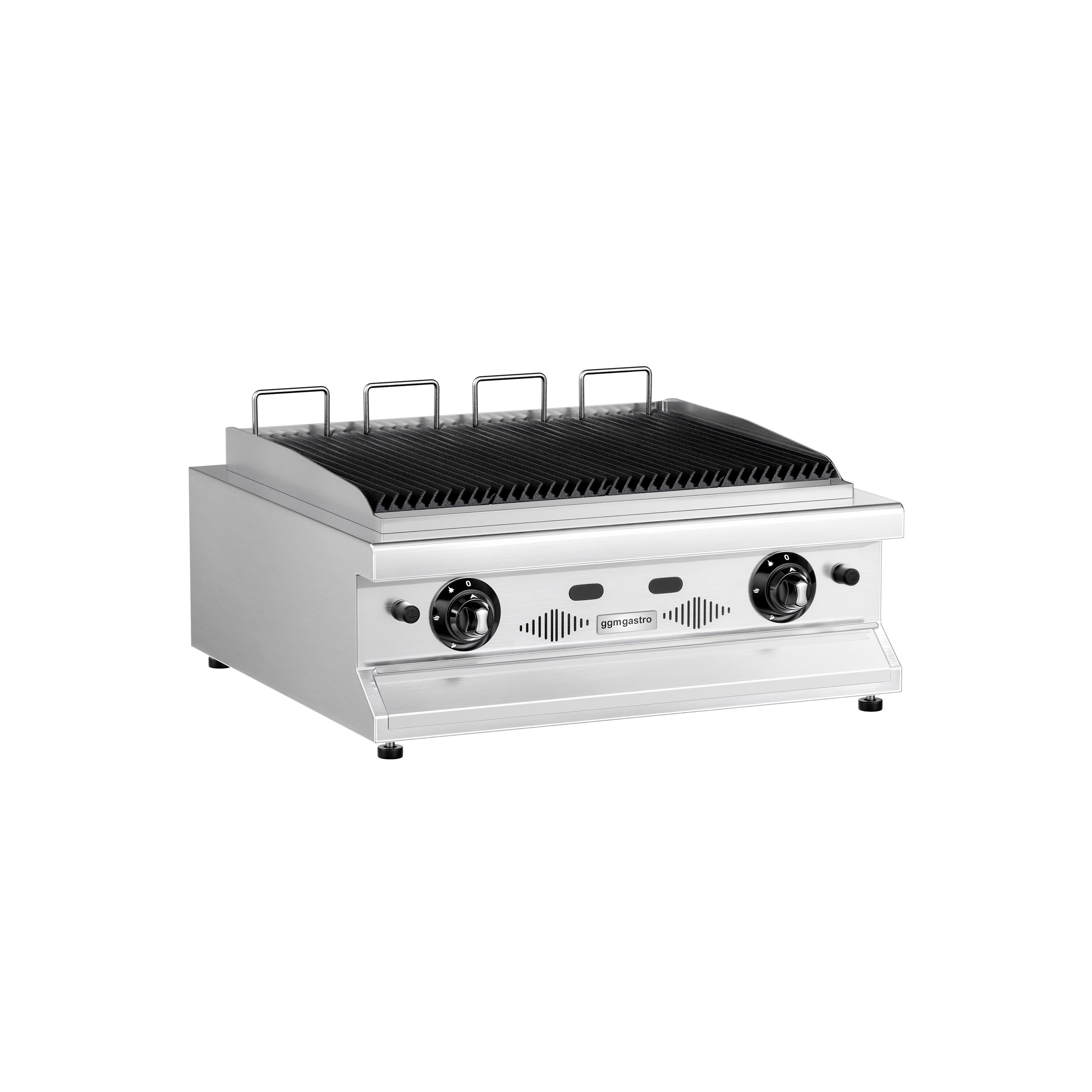 Barbecue à gaz professionnel - 10,4kW - de table - P730mm - 4 grilles de cuisson - grilles de cuisson en fonte