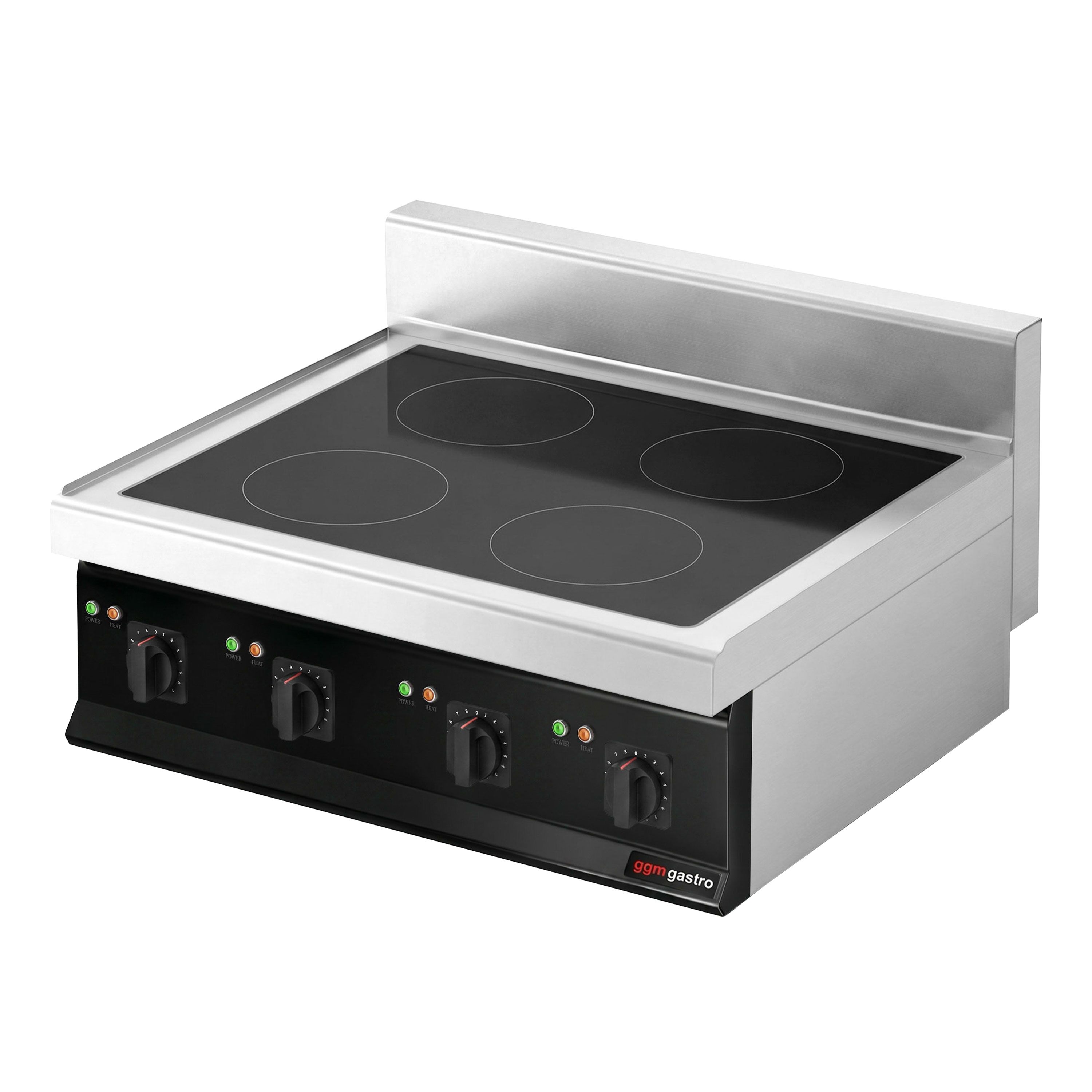 Cuisinière à induction - 14 kW - 4 plaques de cuisson