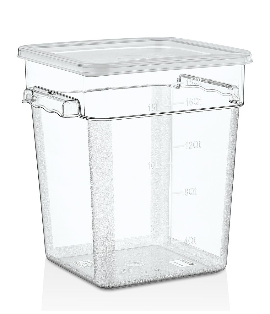 Bac alimentaire avec couvercle - 17,2 litres