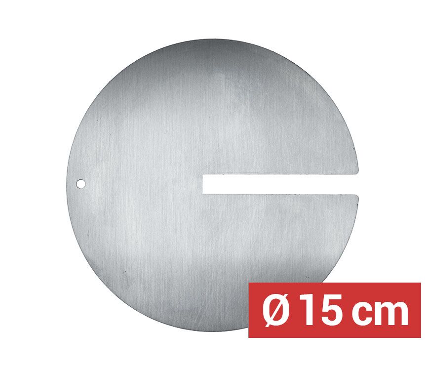 Ploča za meso za ražanj za doner kebab - Ø 150 mm | utor za montažu - nehrđajući čelik - kompatibilno s rašnjići 16 x 16 mm