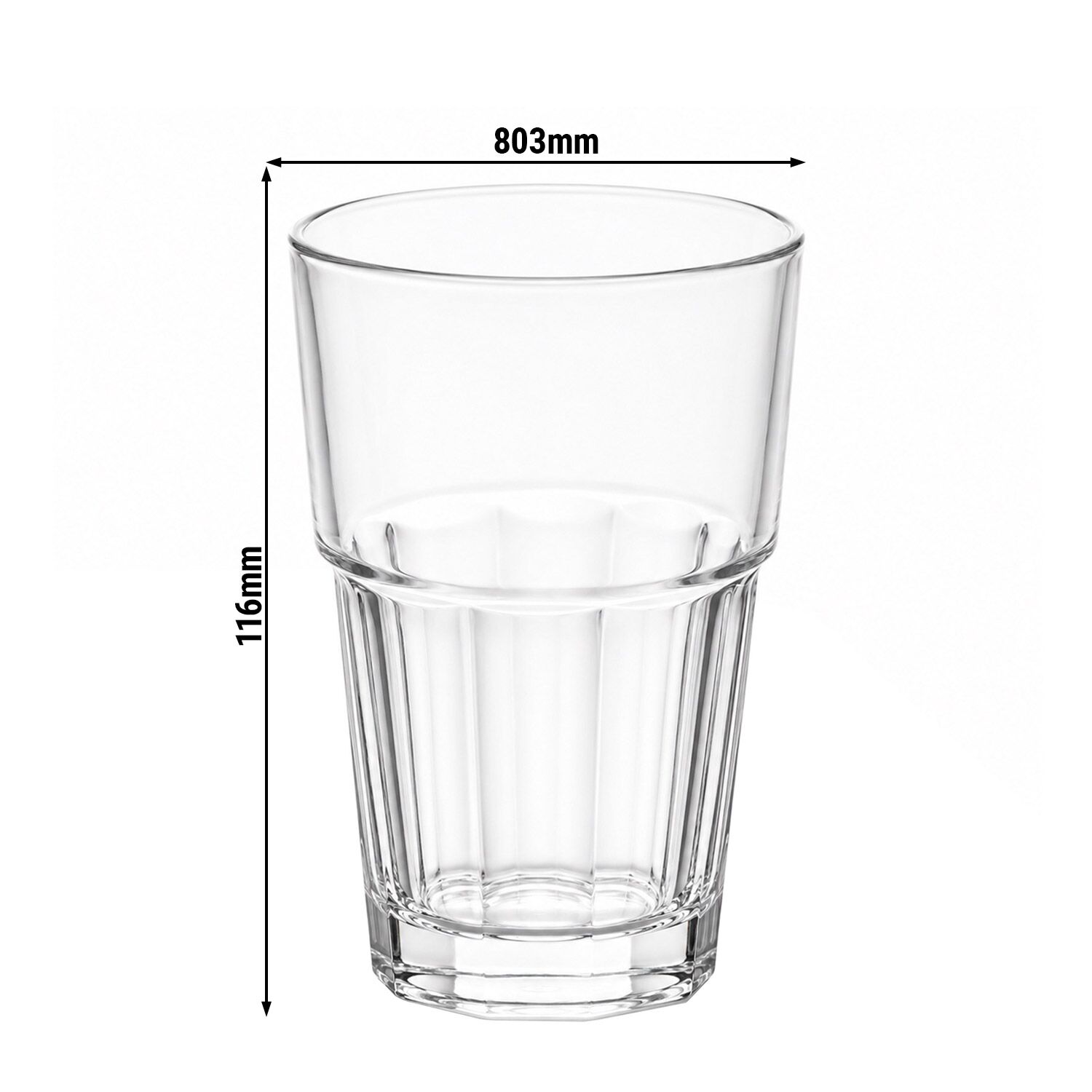 (50 st) Dricksglas - 25 cl - okrossbart plastglas polykarbonat - inkl. stapelbar design