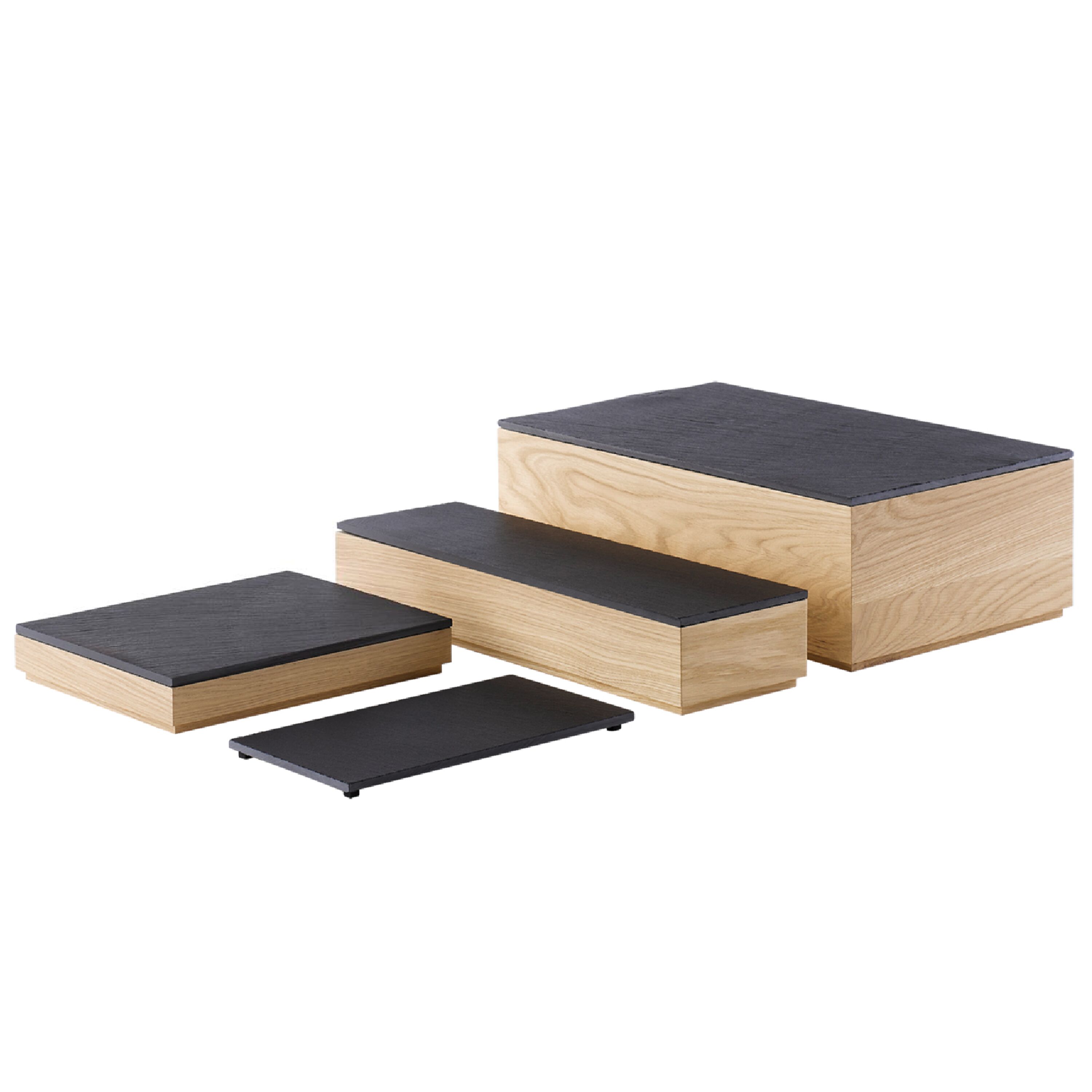Caisse pour buffet - VALO - Bois d’acacia - Brun - Hauteur:165mm - compatible avec GN 1/1