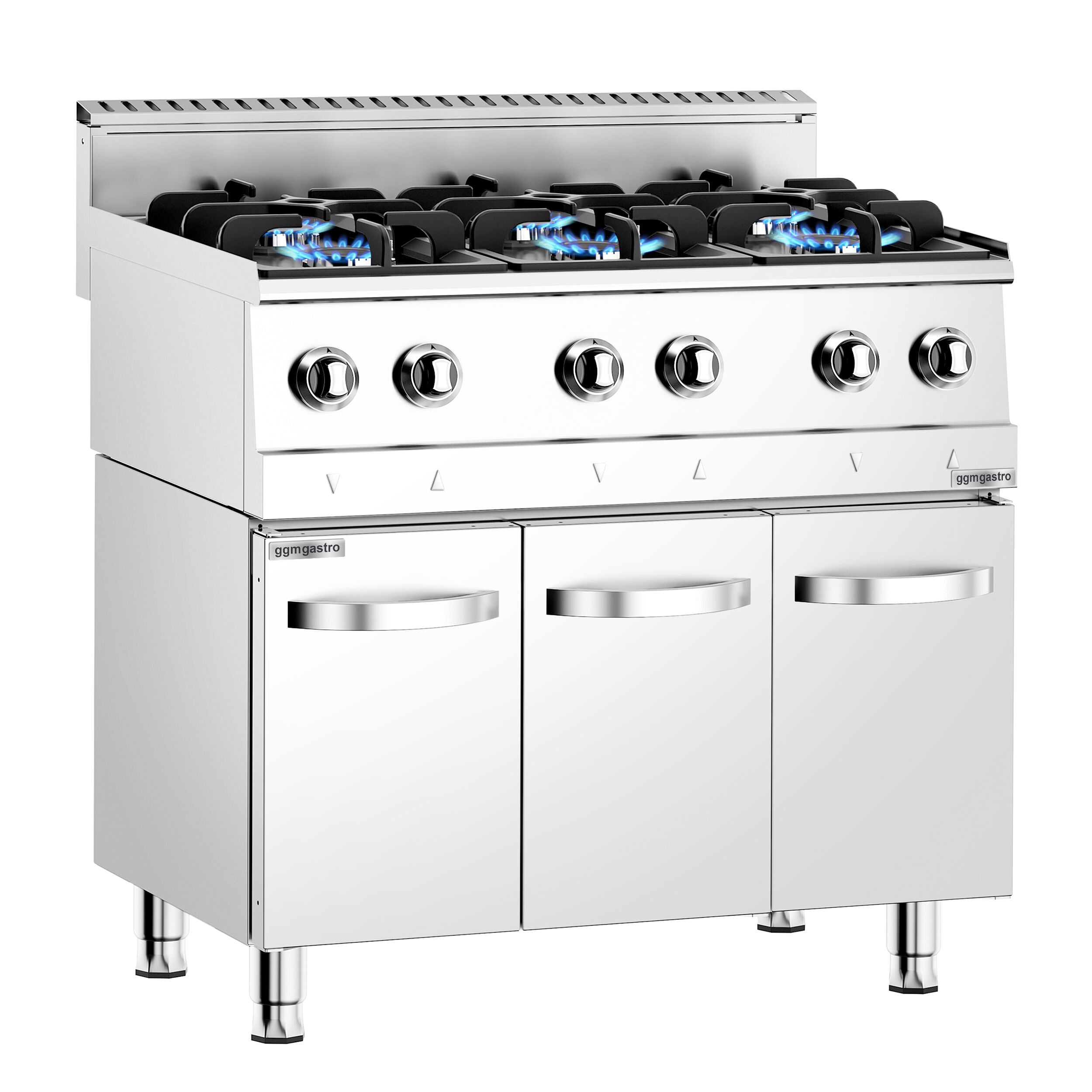Fourneau à gaz – 19,5 kW – 6 brûleurs – avec soubassement