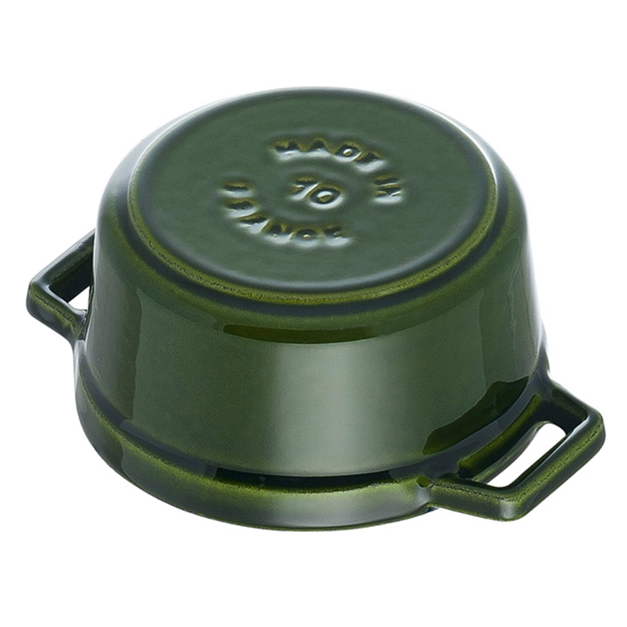 STAUB | Mini Cocotte Round Enamelled Cast Iron Casserole Dish – Ø10 cm – Basil Green