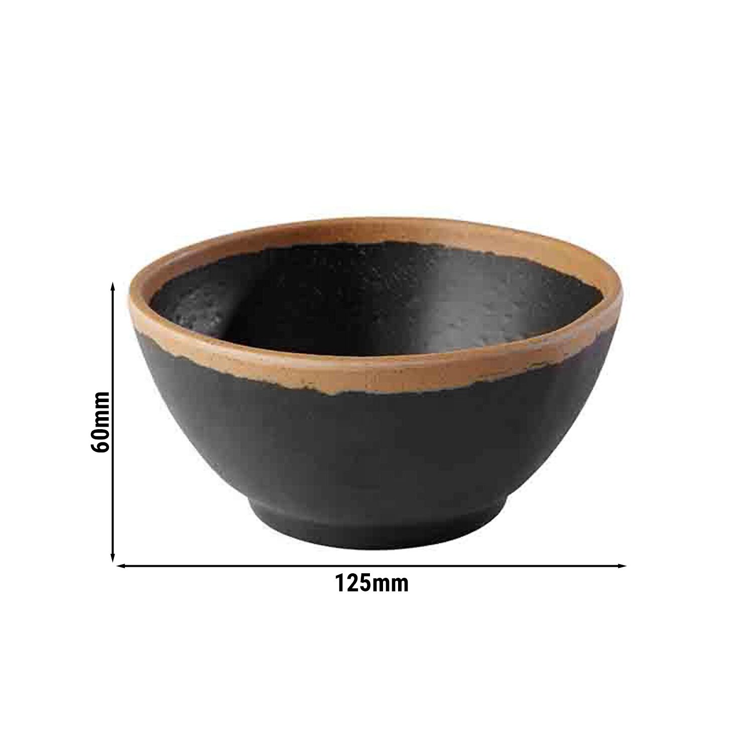 (6 pcs) Coupe - CROCKER - Mélamine - 370ml - Ø 125mm - Profondeur : 60mm - Brun/Terracotta