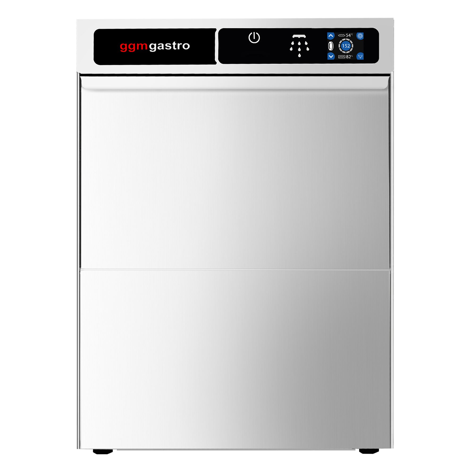 Lave-verres professionnel - Tactile - 3,30kW - avec pompes à détergent, de liquide de rinçage et de vidange