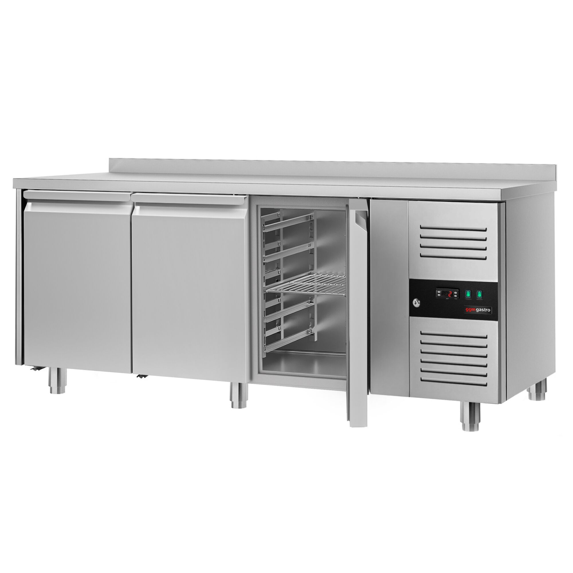 Kühltisch ECO - 1800x700mm - mit 3 Türen & mit Aufkantung