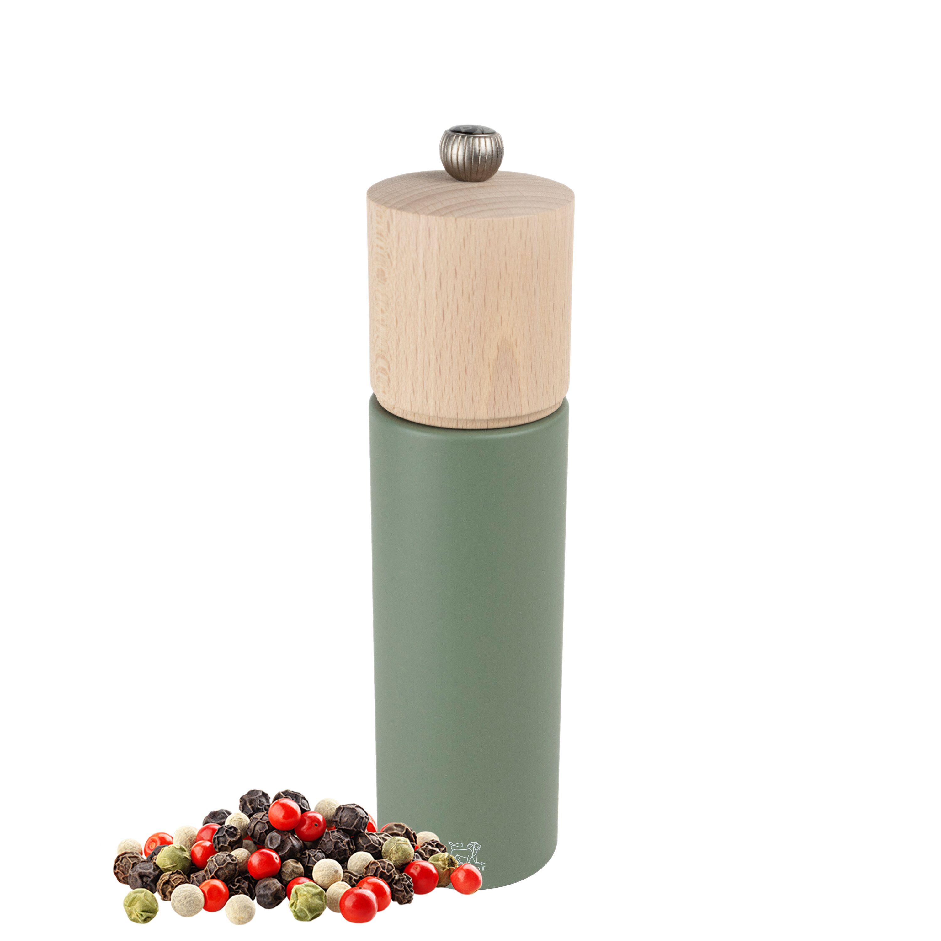 (6 pièces) PEUGEOT | BOREAL - Moulin à poivre - Bois - Vert olive - Hauteur : 210 mm