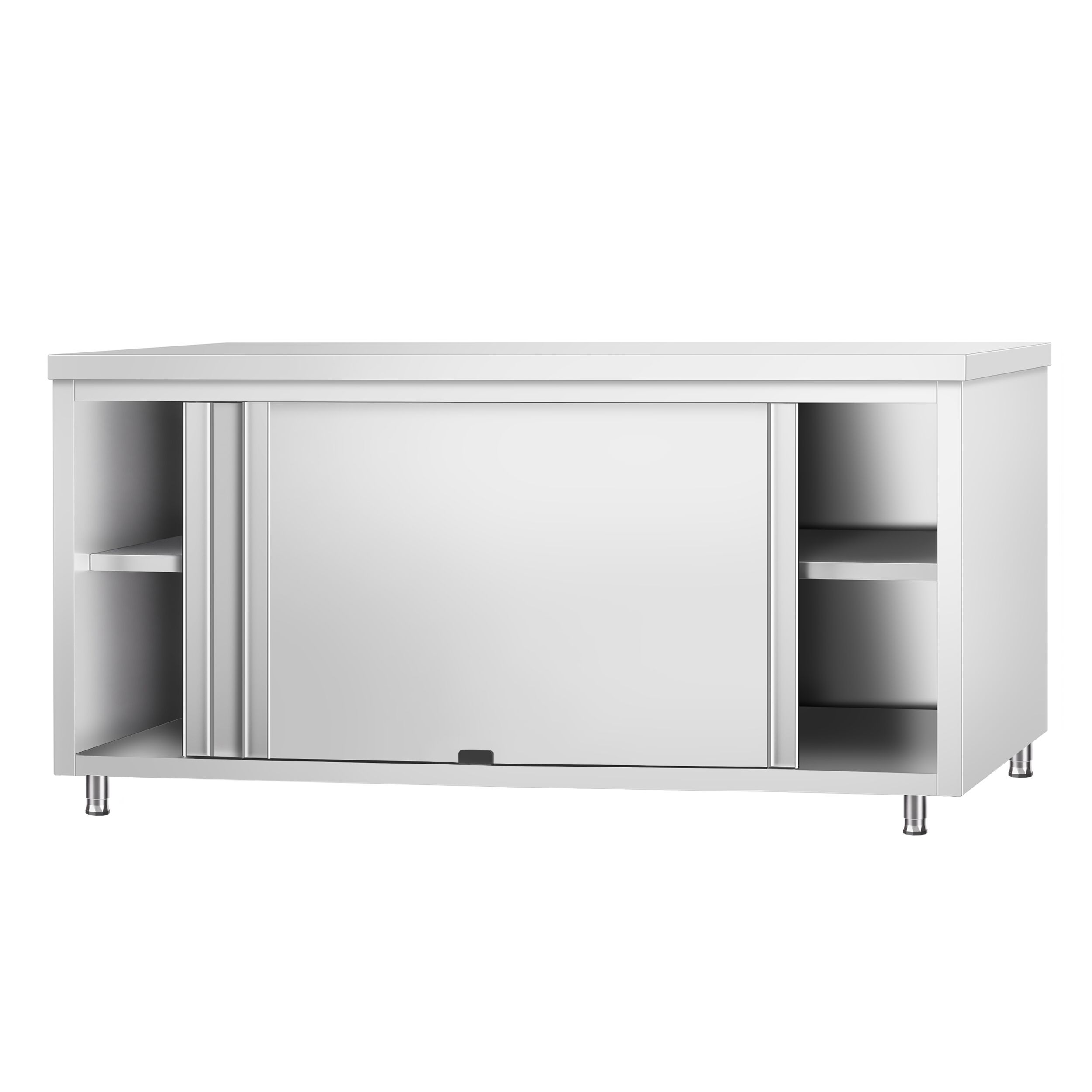 Edelstahl Arbeitsschrank PREMIUM - 2000x700mm - mit Durchreiche
