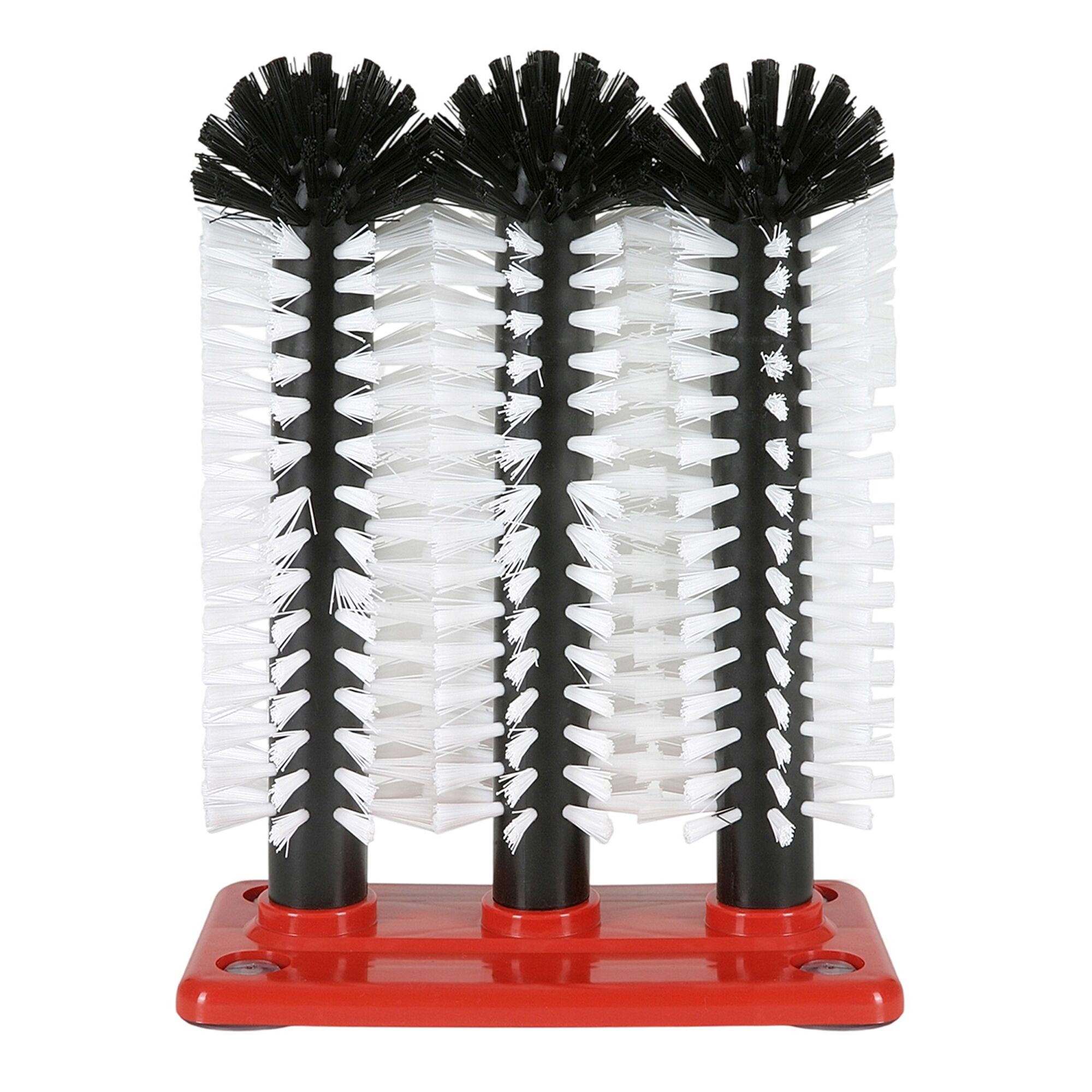 (2 pièces) FUCHS | DELFIN® Brosse à laver les verres - 3x240mm - avec plaque de fond en plastique - 1-2-3