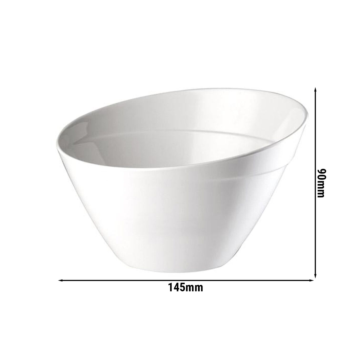 (6 pcs) Coupe - BALANCE - Mélamine - 400ml - carré - 145x145mm - Profondeur : 90mm - Blanc