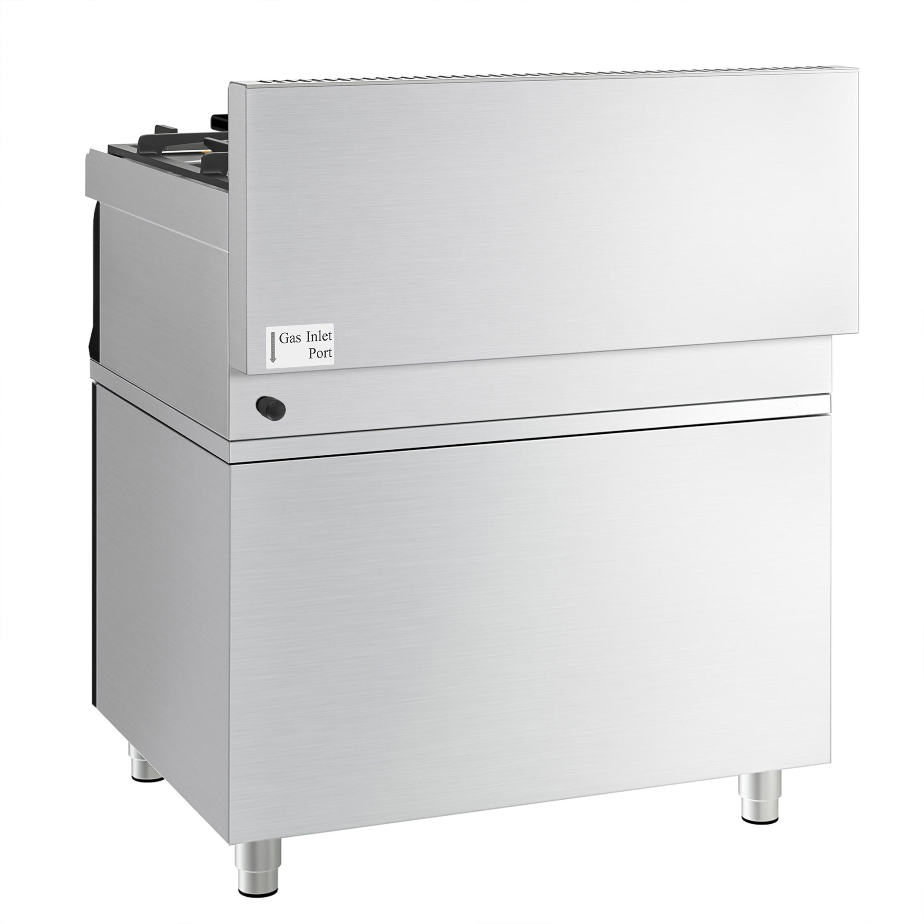 Fourneau à gaz – 23 kW – 4 brûleurs – avec soubassement avec 2 portes