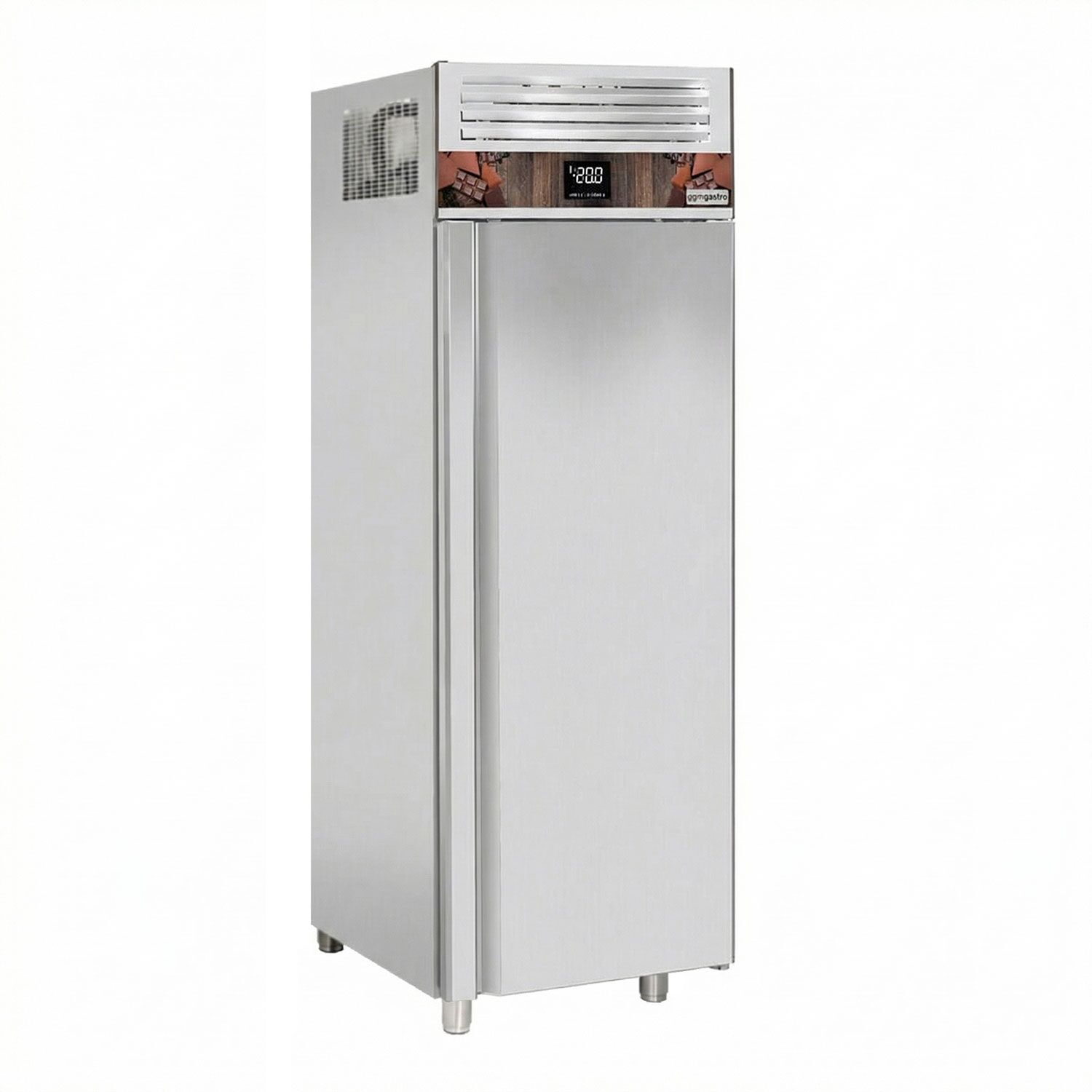 Armoire à chocolat réfrigérée positive Inox AISI 304 PREMIUM - GN 2/1 - 700 L - avec 1 porte & 4 grilles GN 2/1