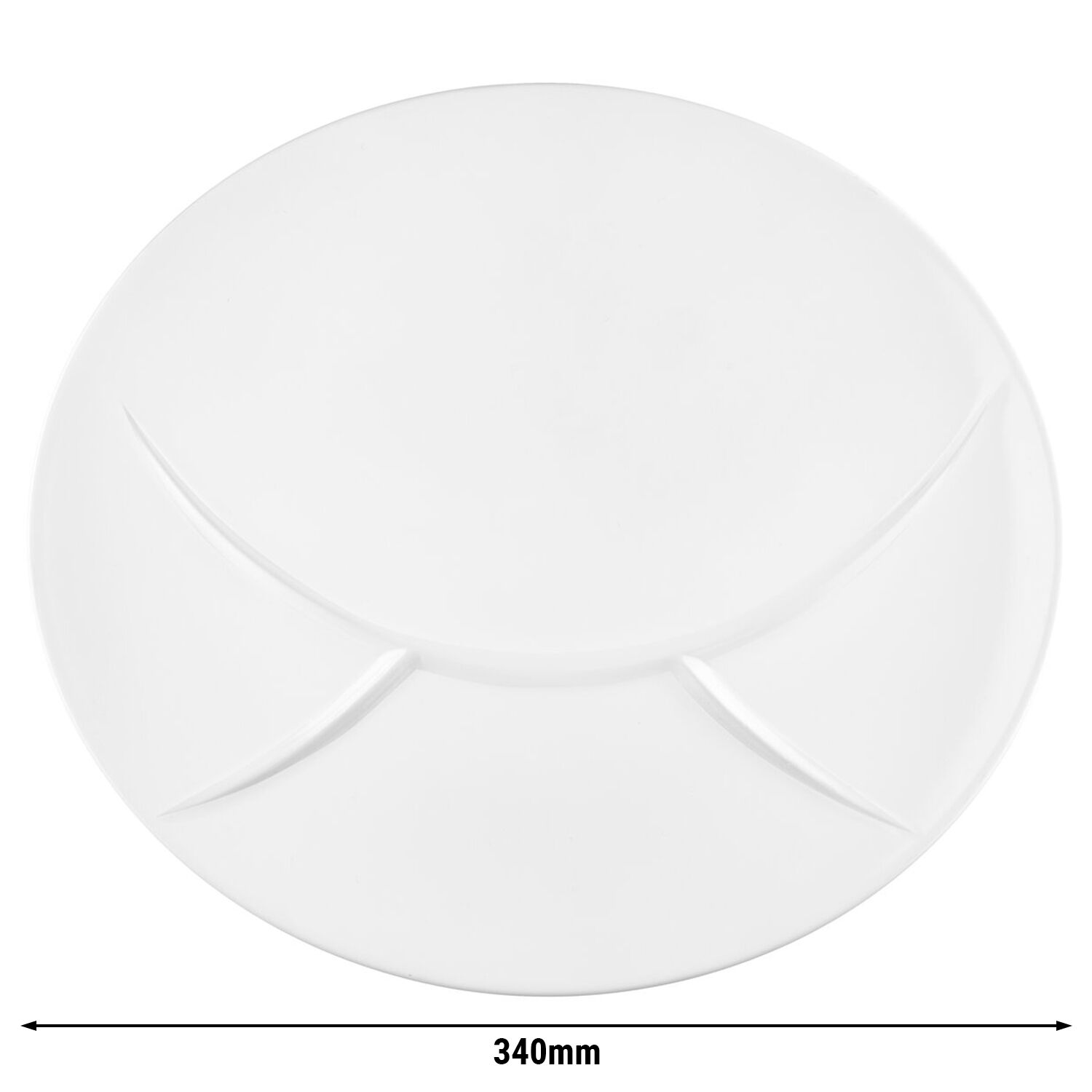 (2 pièces) SELTMANN WEIDEN | Assiette de fitness - Ø 340mm - avec 3 éléments de séparation