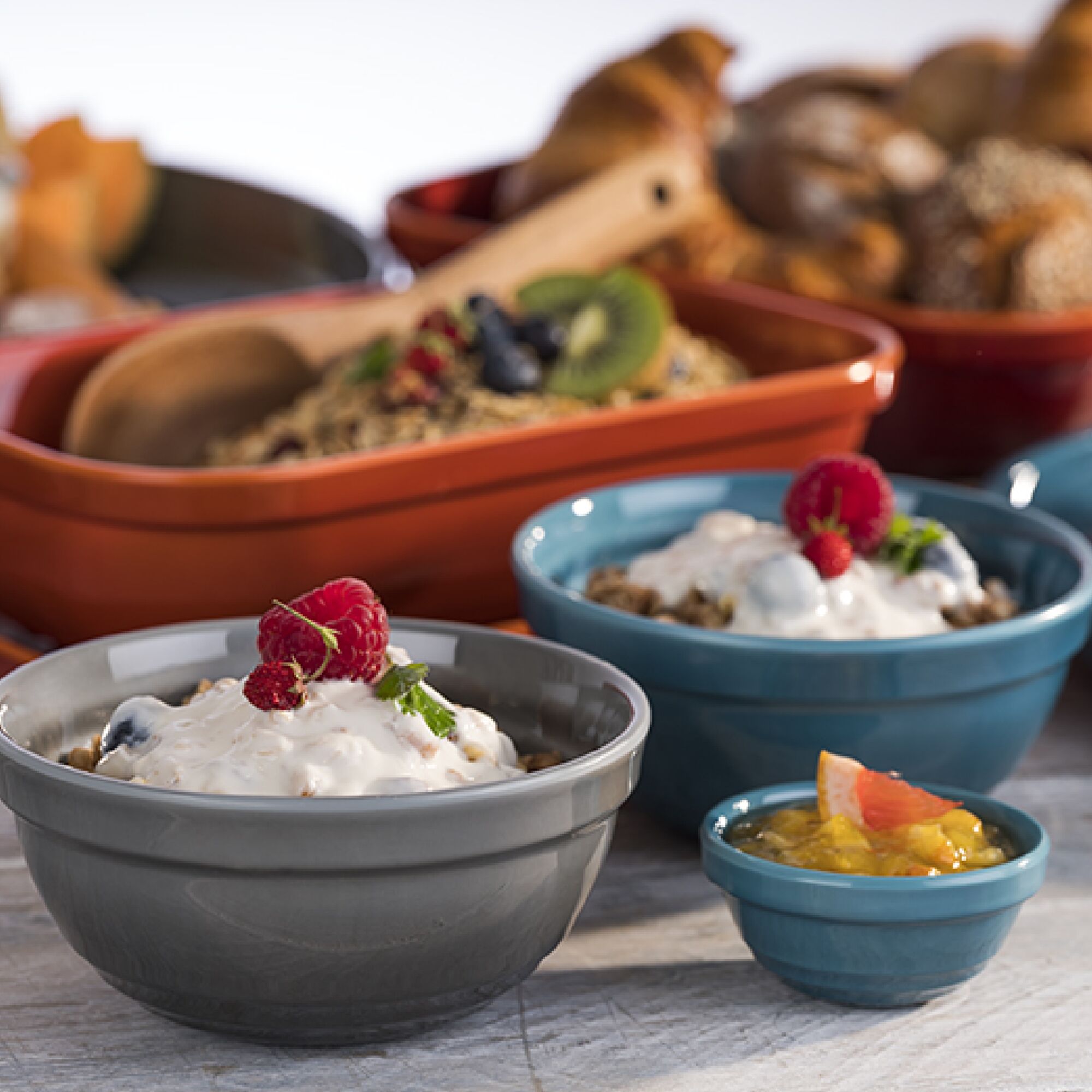 (6 pièces) Coupelles à sauce - EMMA - Melamine - 60 ml - Ø 75 mm - Bleu