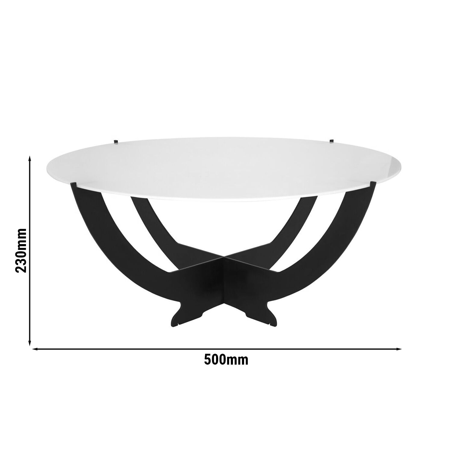 Bufféställning BLACK LINE - svart - rund - Ø 497 mm - Höjd: 230 mm