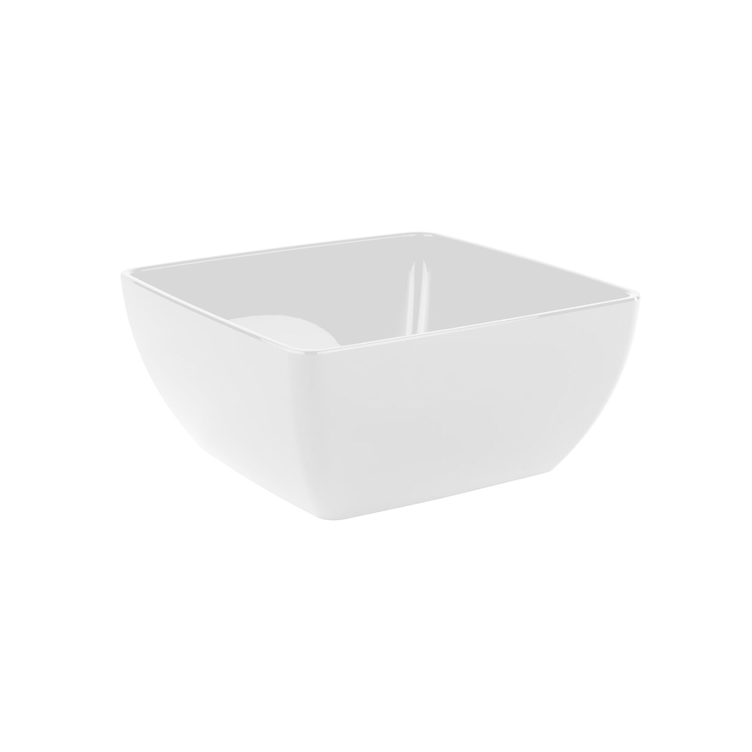 (6 pcs) Coupe - FRIENDLY - PET - 140ml - carré - lot de 6 - 90x90mm - Profondeur : 40mm - Blanc