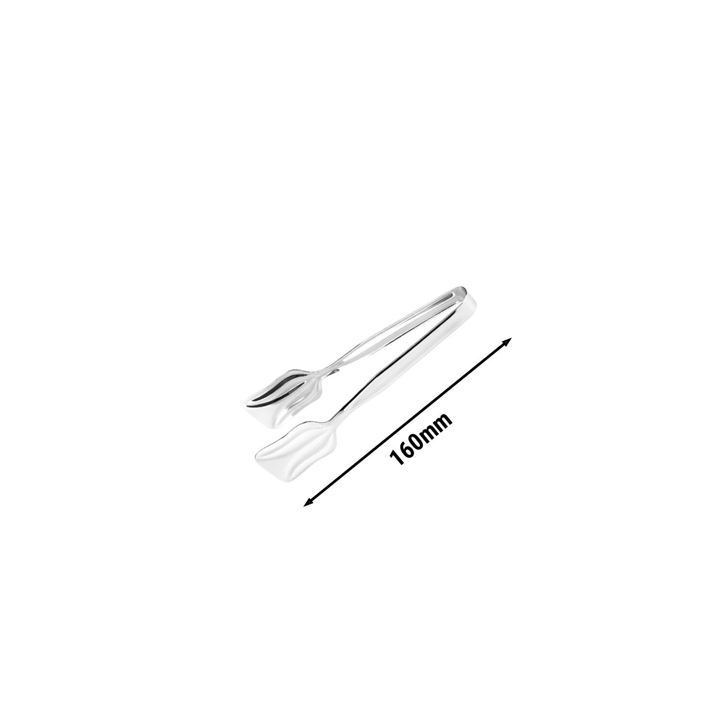 (4 pcs) Pince à sucre - Longueur : 115mm - Acier inoxydable