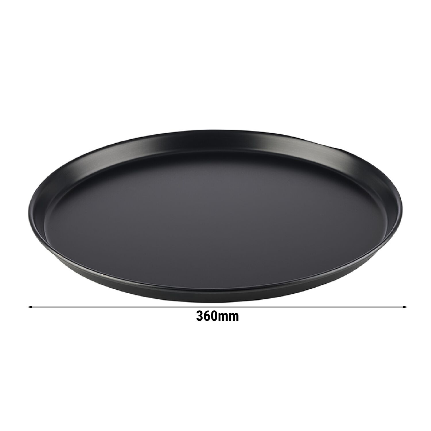 (6 pièces) Plaque à pizza - tôle bleue - Ø 360 mm - hauteur : 25 mm