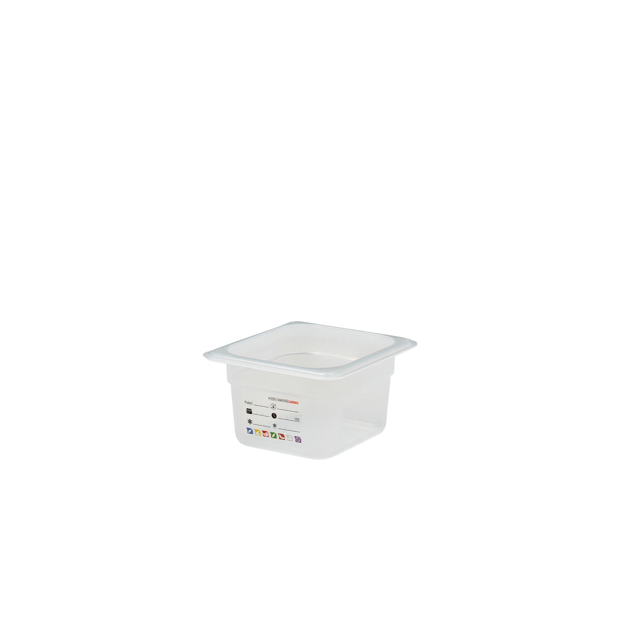 (6 pièces) CAMBRO | SafeTrak - Récipients en polypropylène GN 1/6 - laiteux - Hauteur : 100mm