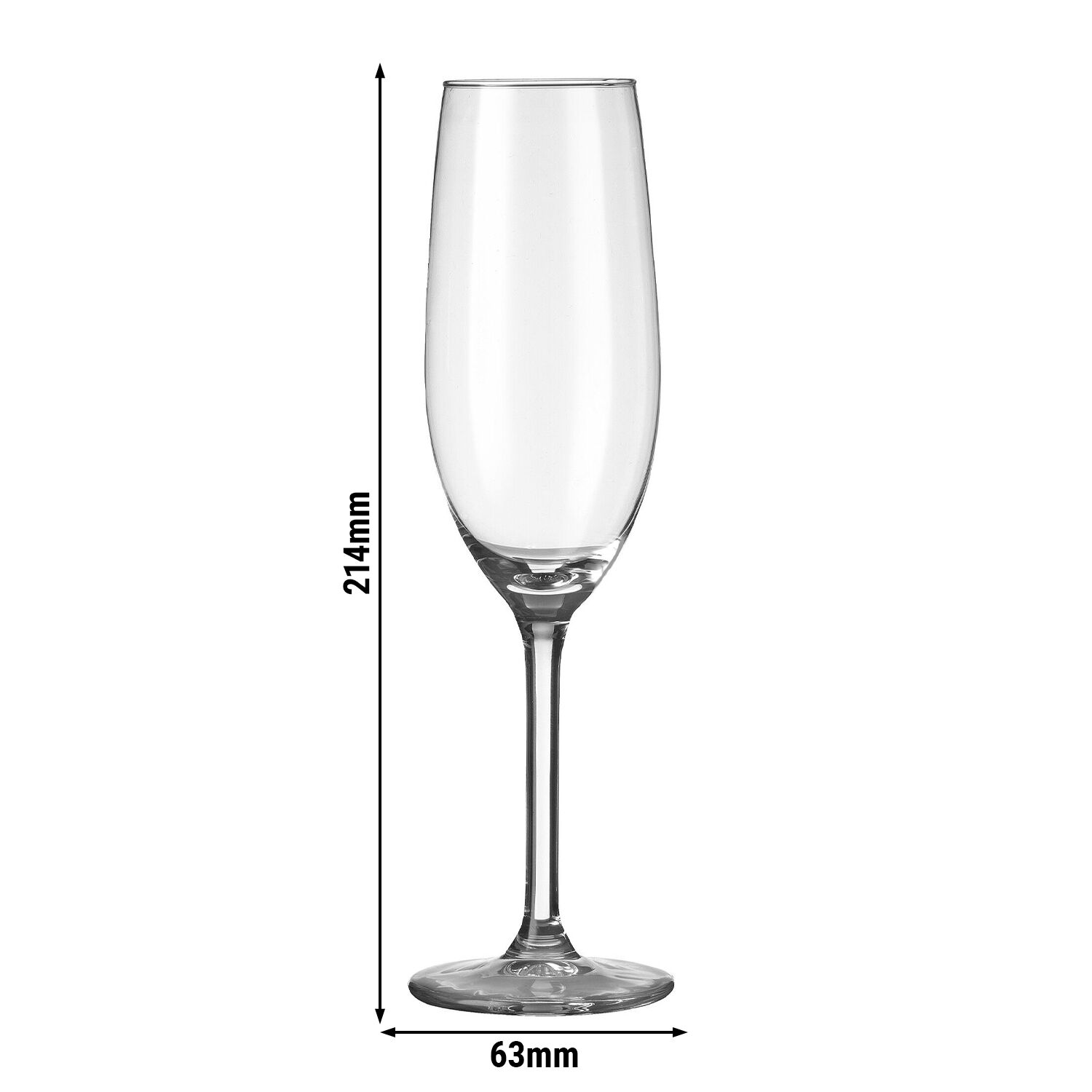 (12 pcs) Flûte à champagne - ESPRIT - 210 ml - Transparent