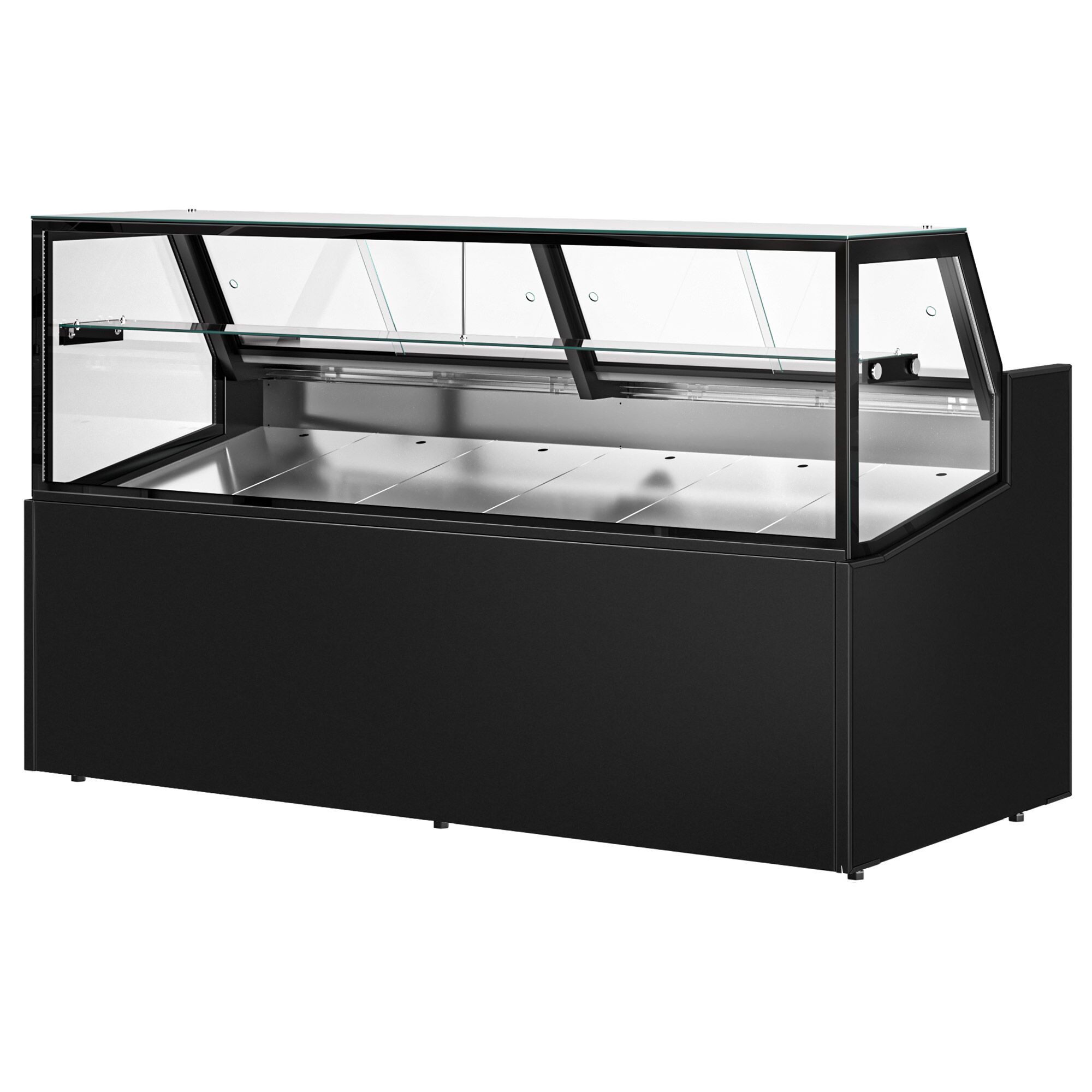 Comptoir vitrine réfrigérée - 1955x910mm - +0/+5°C - 254L - 1 étagère - Double vitrage