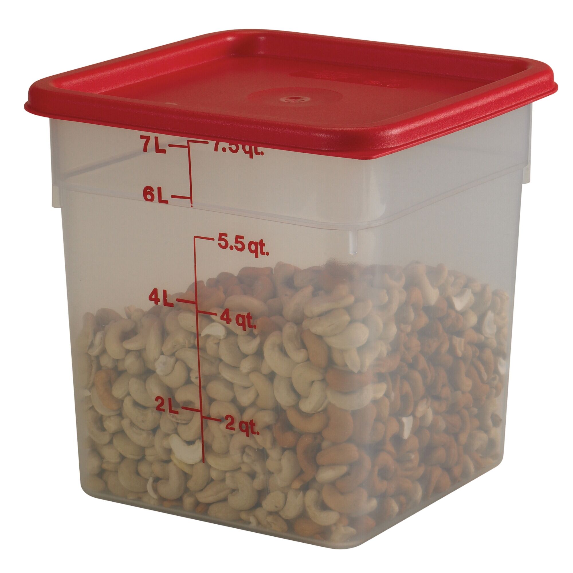 (6 pièces) CAMBRO | CAMSQUARES® – Récipient – 7,6 litres – transparent
