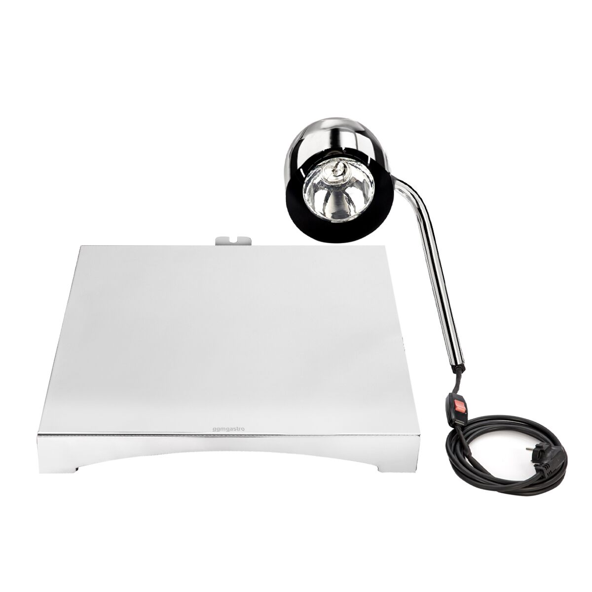 Buffet-Wärmelampe Infrarot - 250 Watt - Eckig - Silber