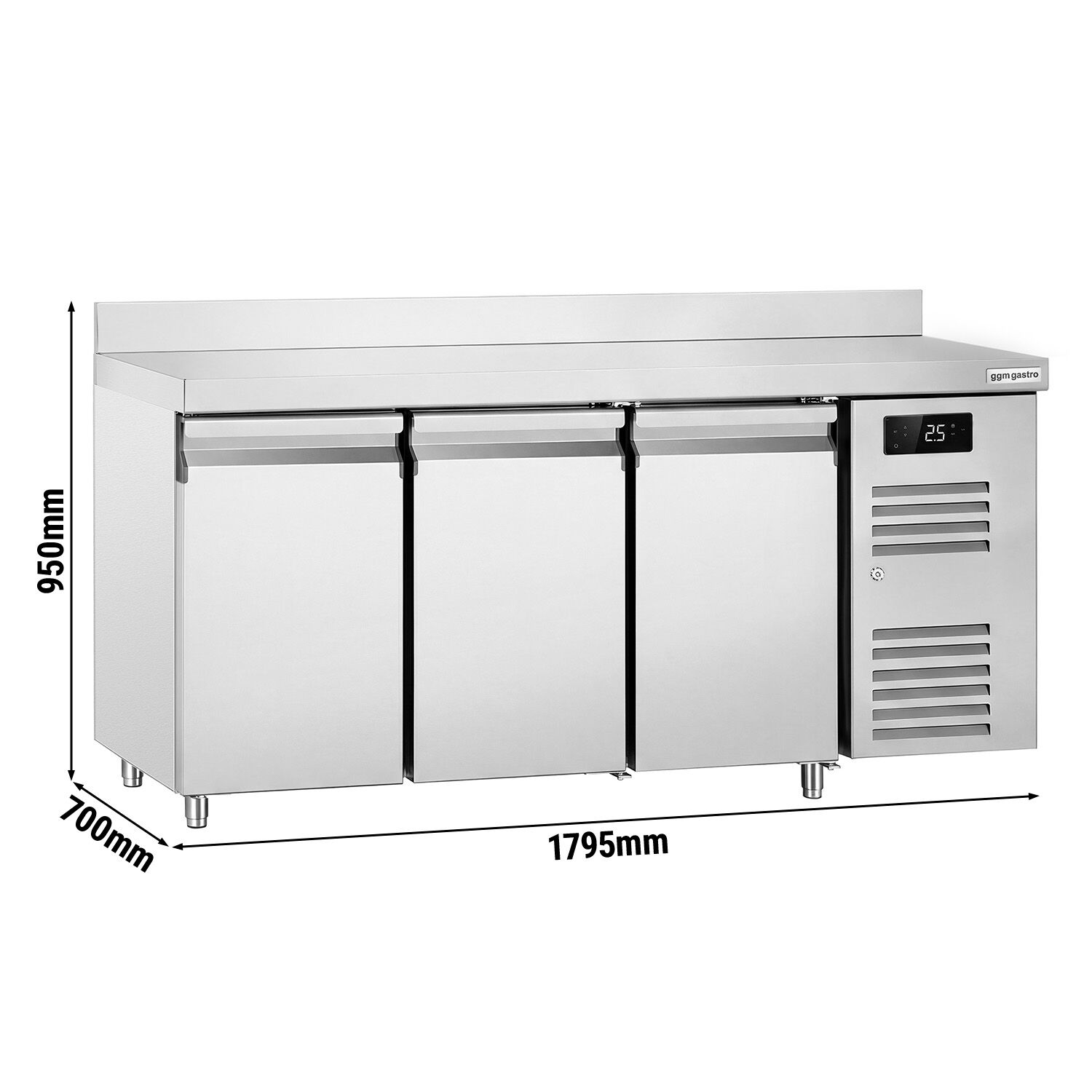 Table de refroidissement ECO - 1795x700mm - avec 3 portes