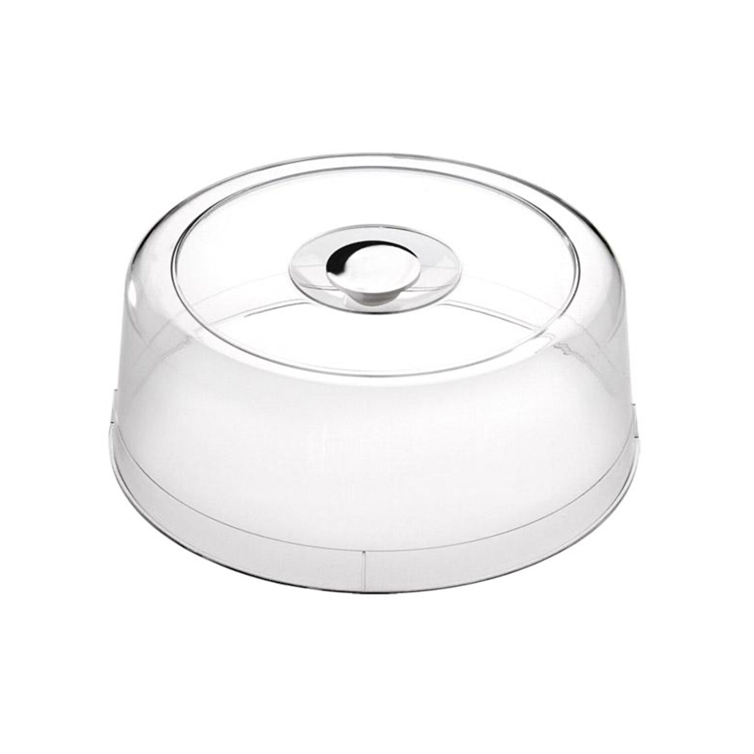 Frischhalte Haube - Polisztirol - Ø 300 mm - Magasság: 115 mm - kerek - krómozott fogantyú