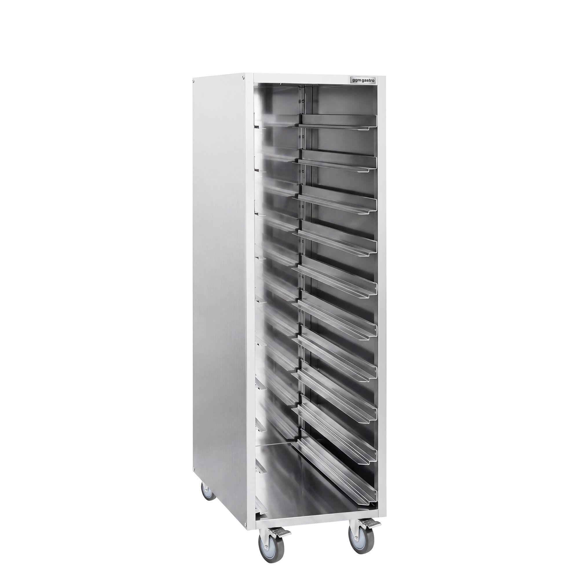 Edelstahl Tablettwagen - für 10x GN 1/1 oder 10x EN 600x400