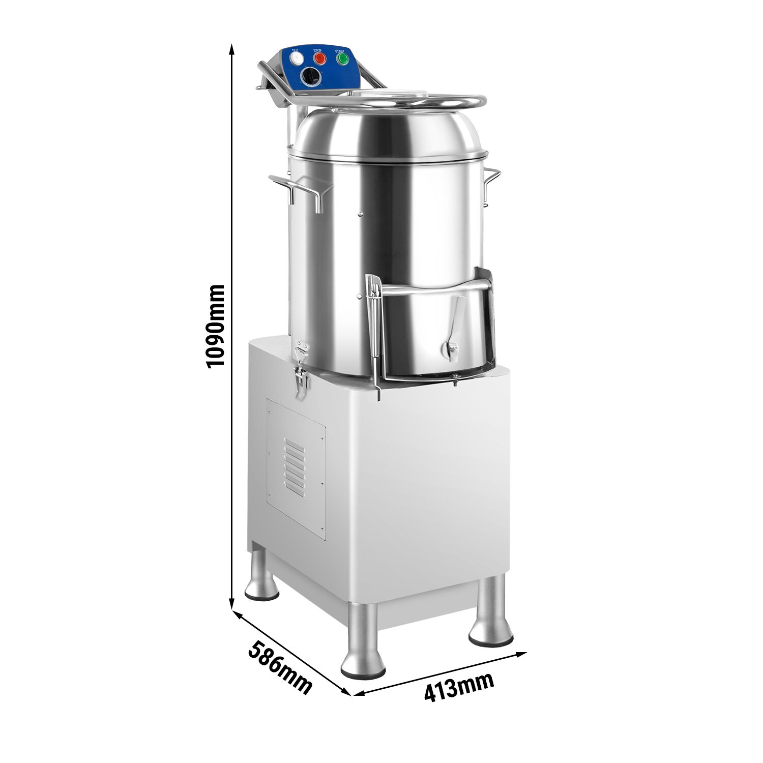 Éplucheuse à pommes de terre professionnelle - 165kg/h - 750W - 230V