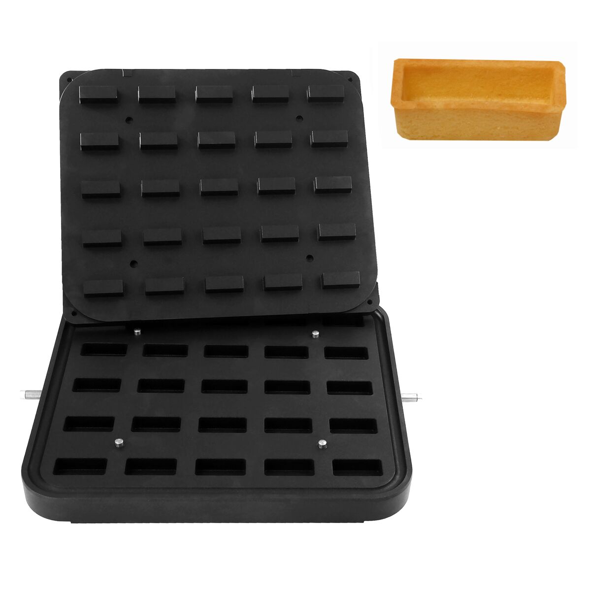 Plates for Tartelette Machine TMPIC - 25x Rectangular - 50x23mm