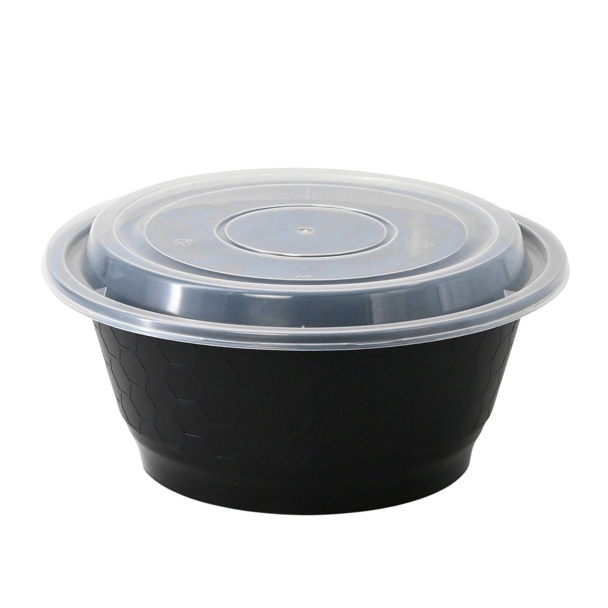 (300 pcs) Barquette réutilisable - 1000ml - Ronde - Noir