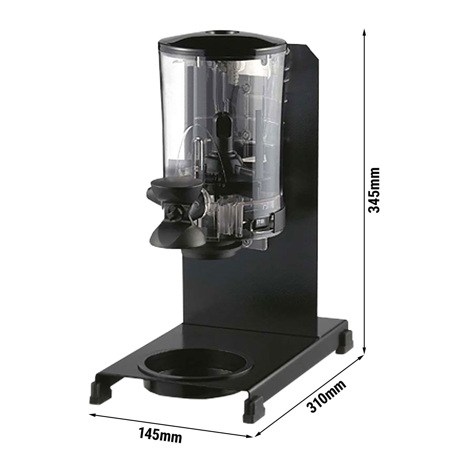 Kaffeedosierer - Dosierung 5-12g - Schwarz